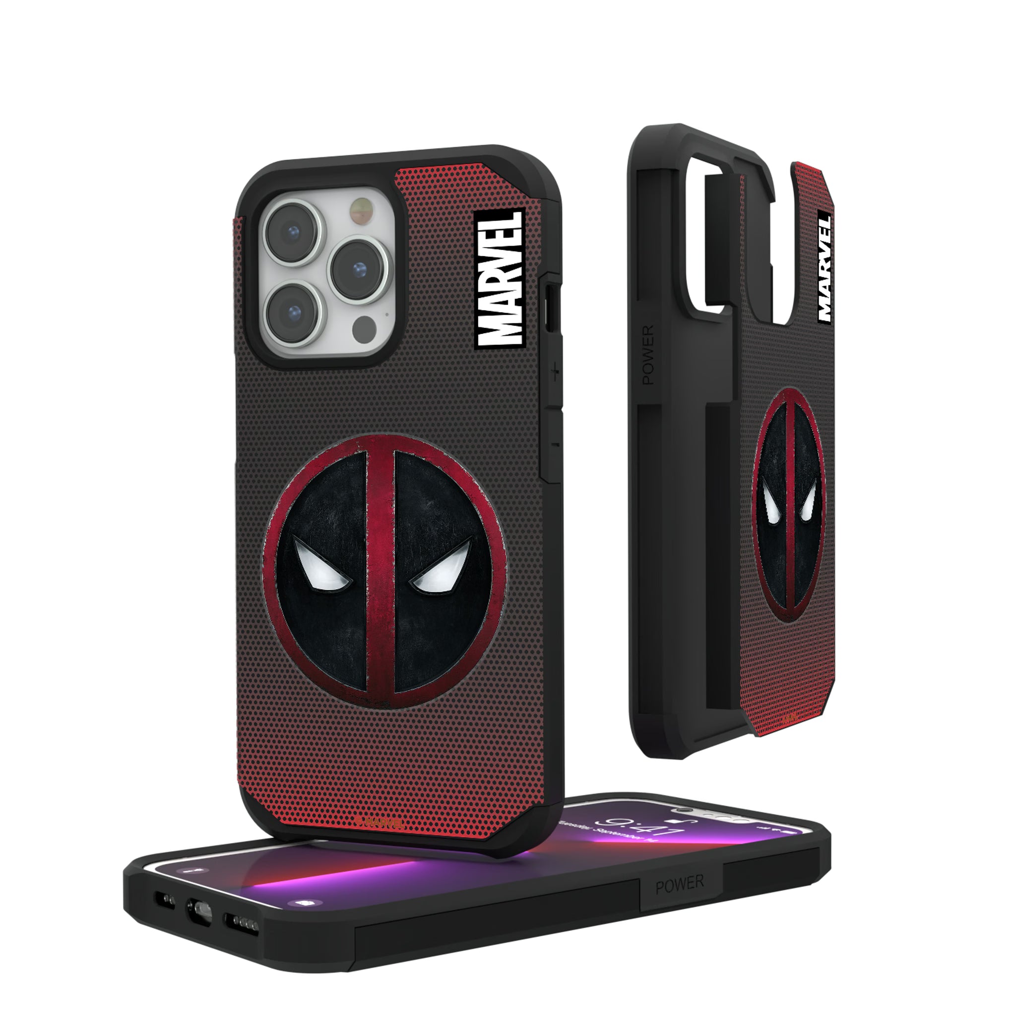 Marvel Deadpool Grid iPhone Rugged Phone Case for Apple iPhone#Device_iPhone 13 Pro