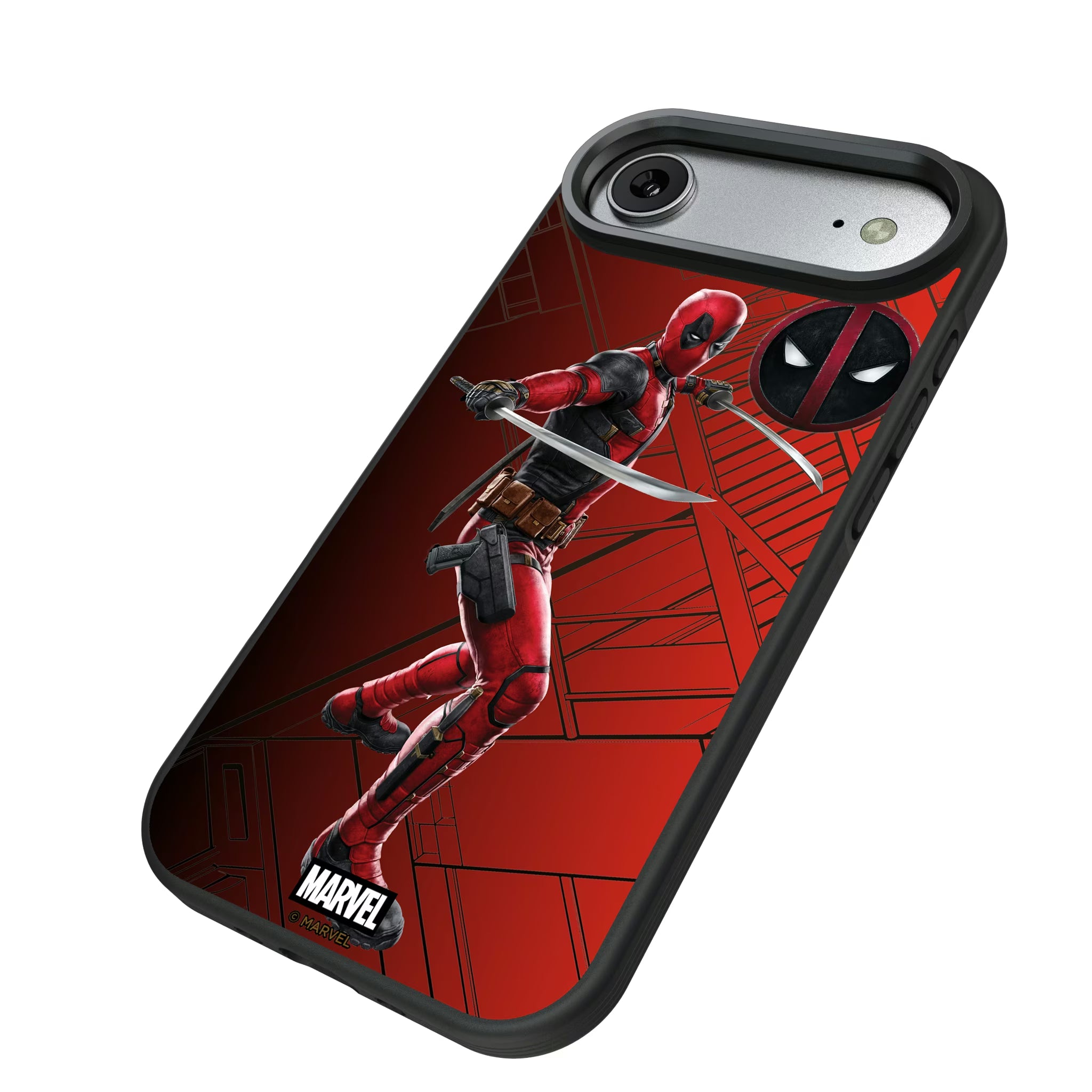 Marvel Deadpool MechLine iPhone Bump Phone Case for Apple iPhone - Isometric View#Device_iPhone Air