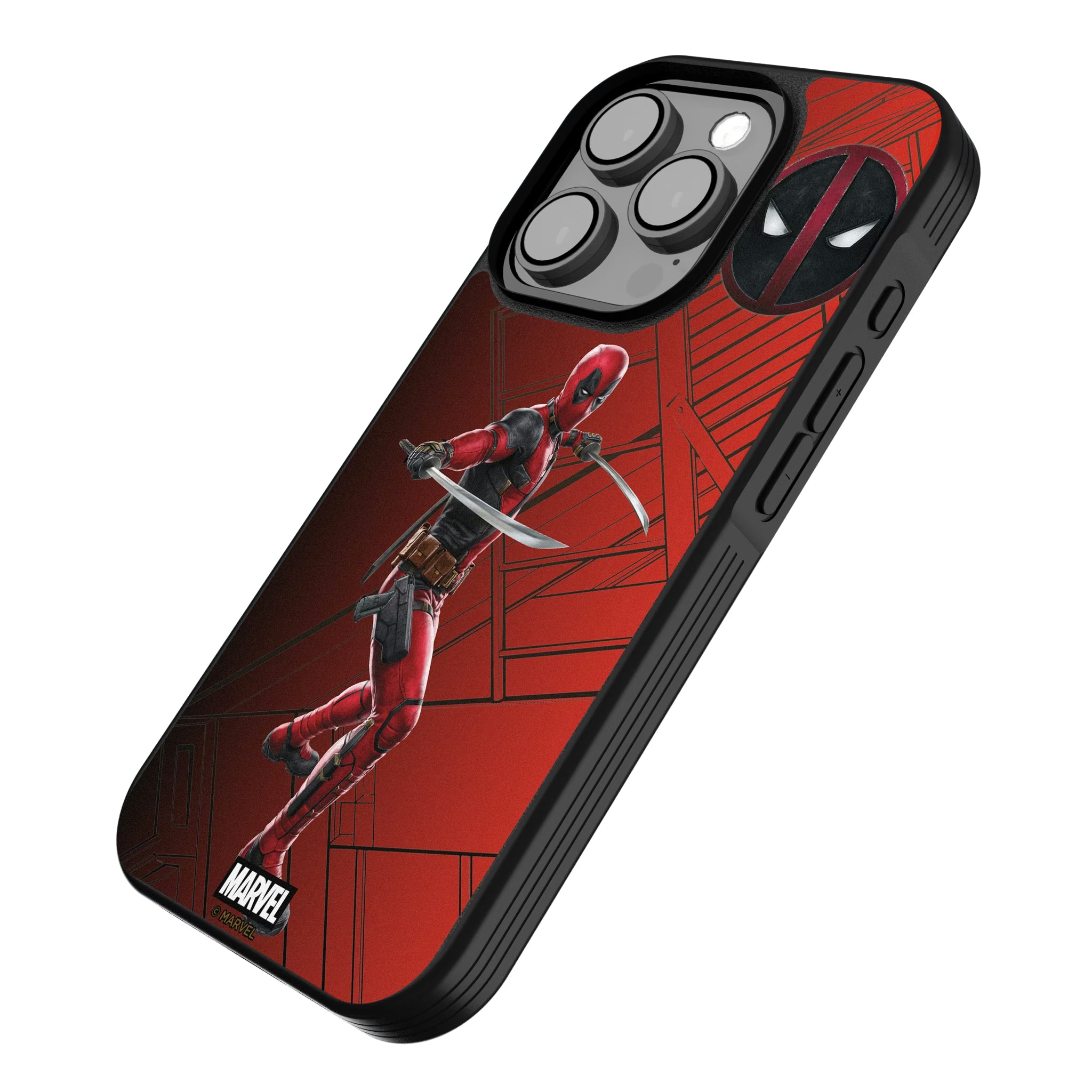 Marvel Deadpool MechLine iPhone Bump Phone Case for Apple iPhone - Isometric View