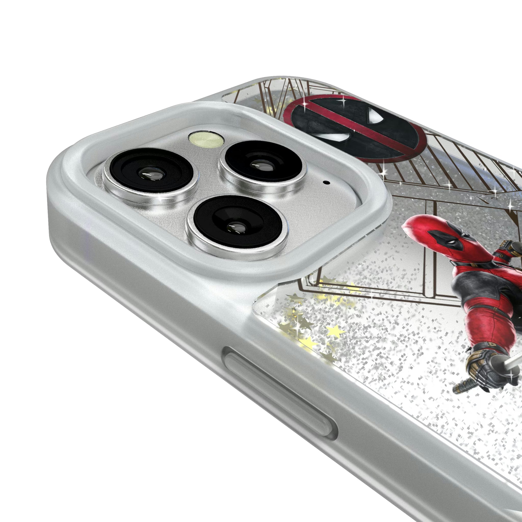 Marvel Deadpool MechLine iPhone Glitter Phone Case for Apple iPhone - Detail#Device_iPhone 16 Pro
