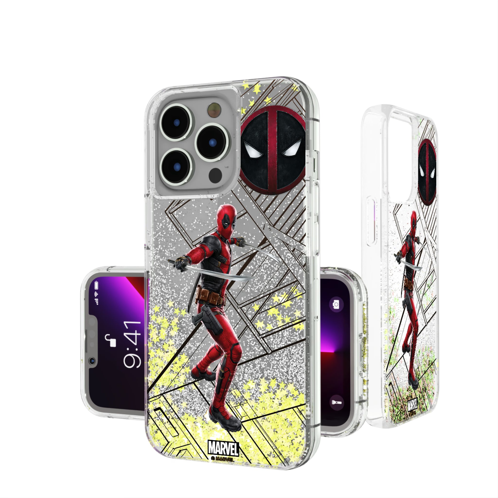 Marvel Deadpool MechLine iPhone Glitter Phone Case for Apple iPhone