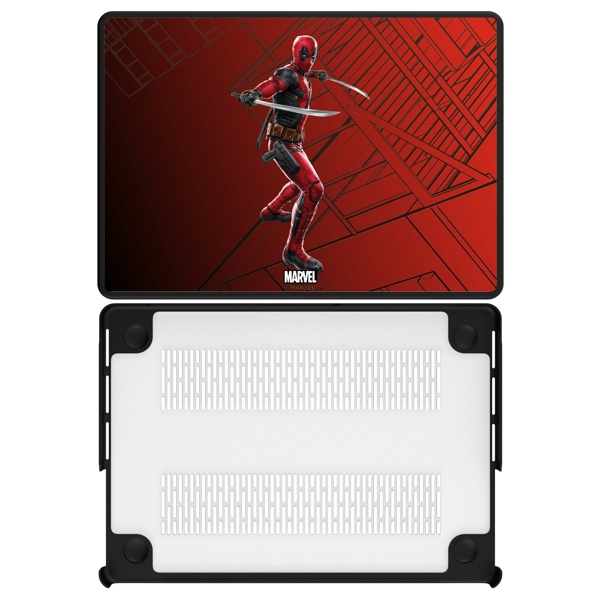 Marvel Deadpool MechLine MacBook Laptop Case for Apple MacBook#Device_MacBook Pro (14-inch, 2021) / MacBook Pro (14-inch, 2023) / MacBook Pro (14-inch, 2024)