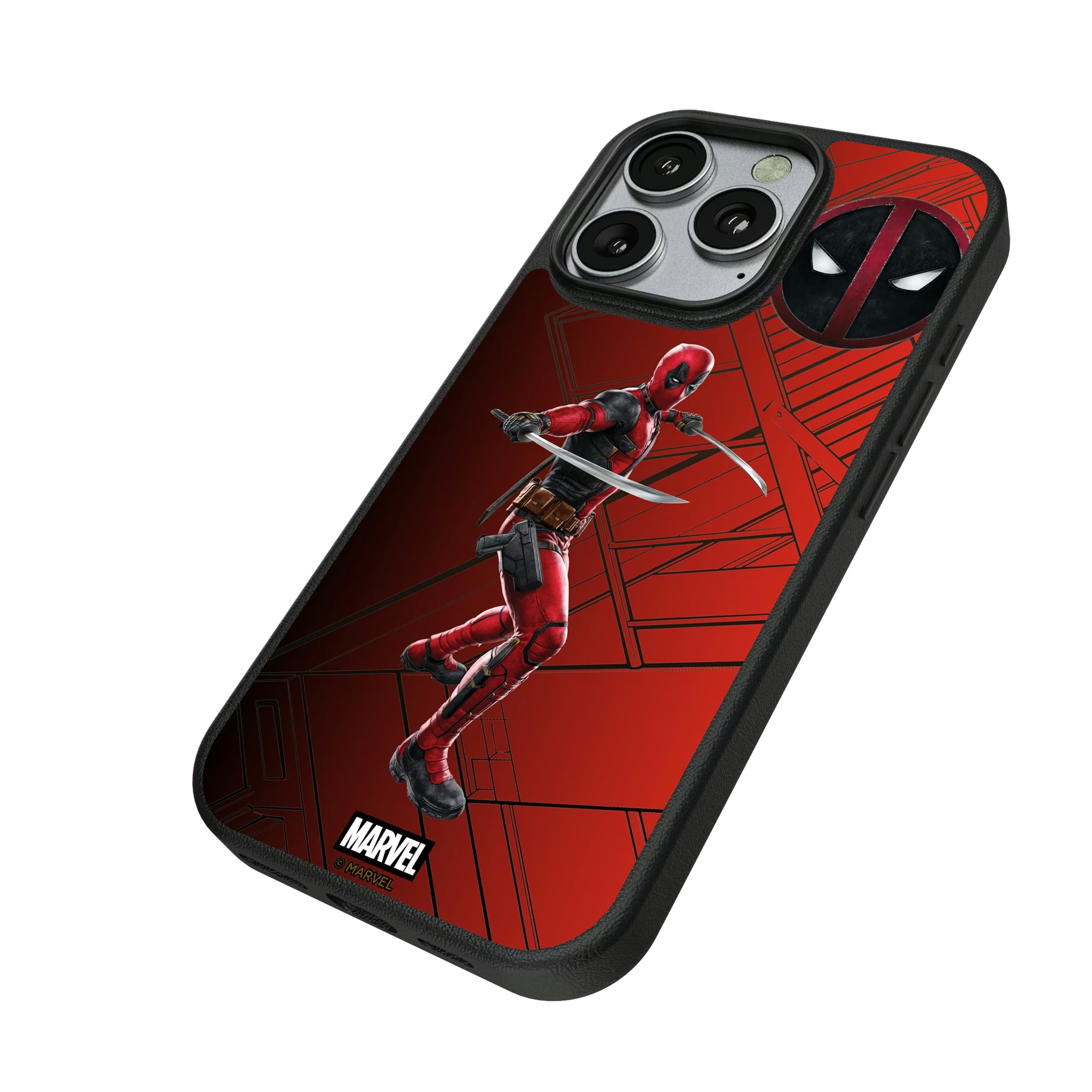Marvel Deadpool MechLine iPhone MagSafe Compatible Phone Case for Apple iPhone - Isometric View