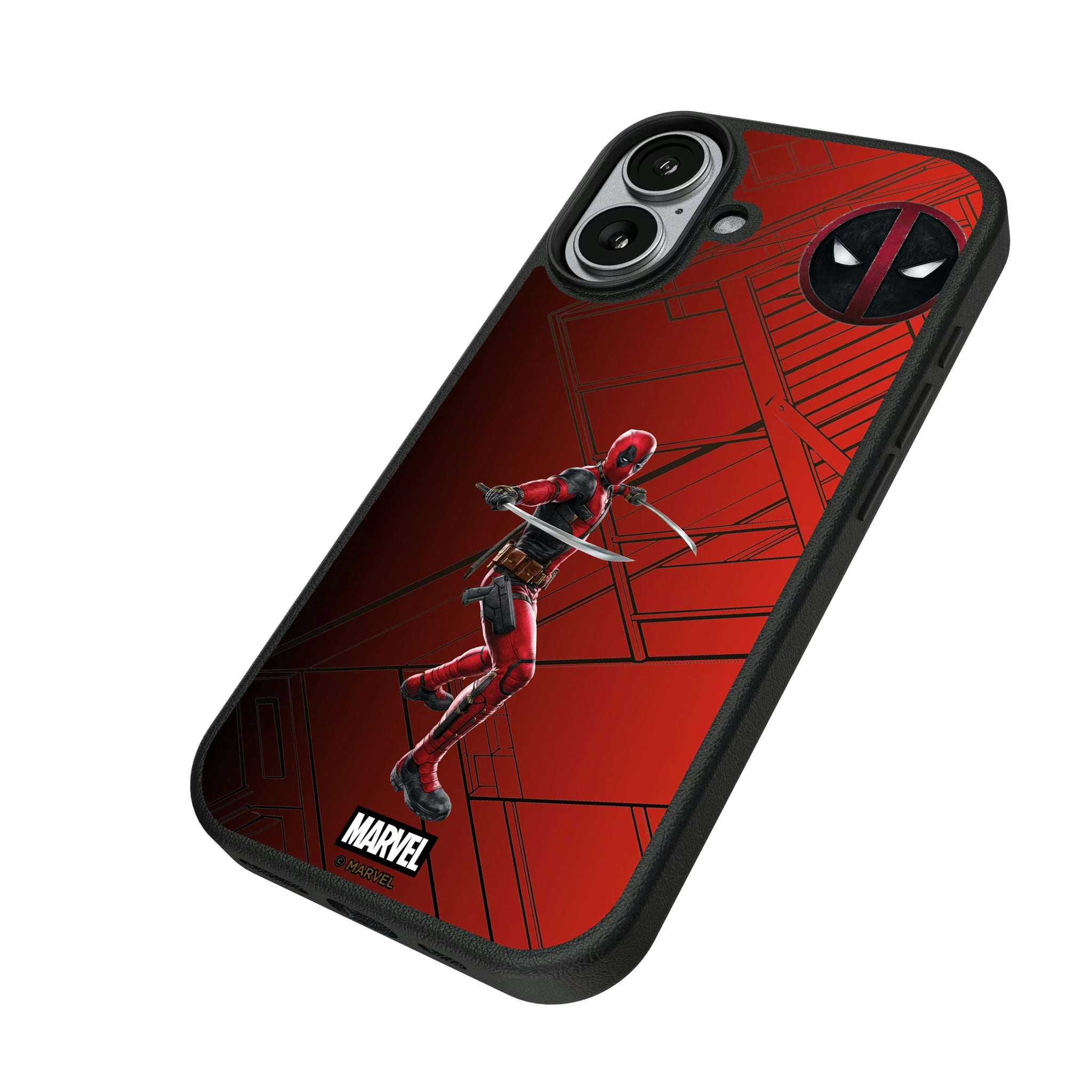Marvel Deadpool MechLine iPhone MagSafe Compatible Phone Case for Apple iPhone - Isometric View#Device_iPhone 17