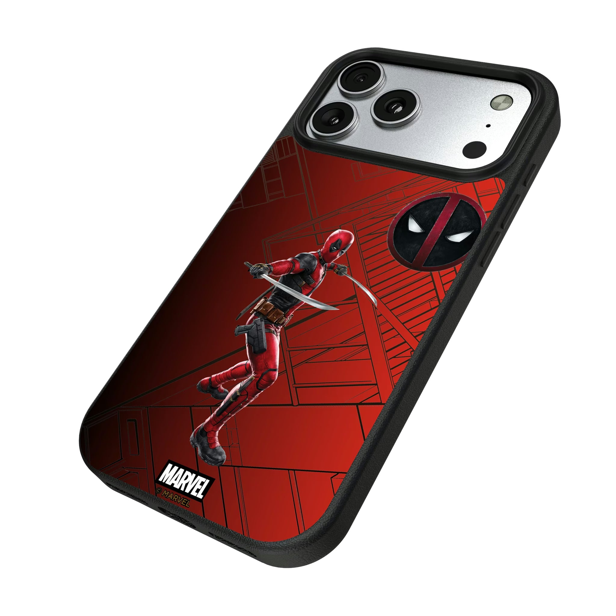 Marvel Deadpool MechLine iPhone MagSafe Compatible Phone Case for Apple iPhone - Isometric View#Device_iPhone 17 Pro Max