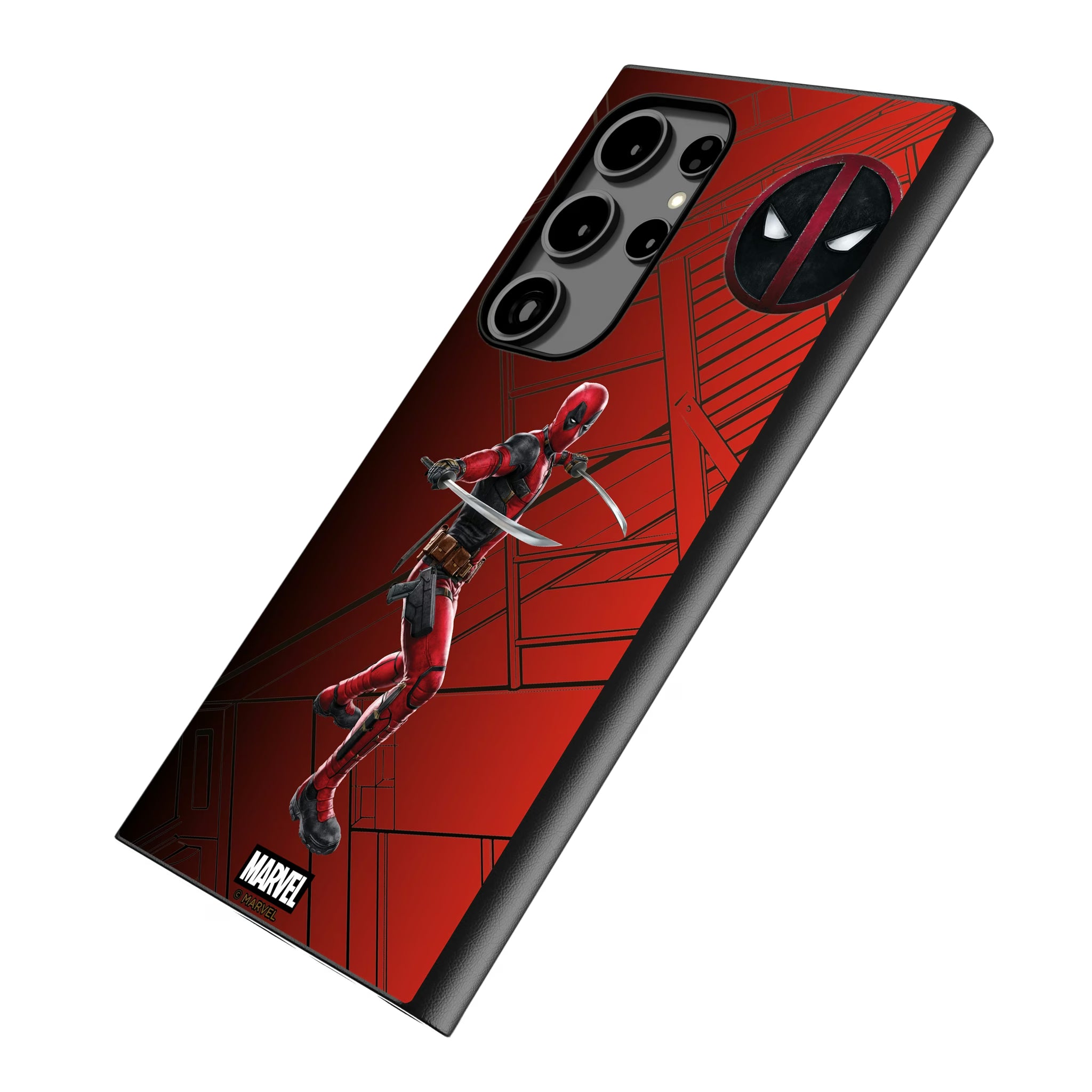 Marvel Deadpool MechLine Galaxy MagSafe Compatible Phone Case for Samsung Galaxy - Isometric View