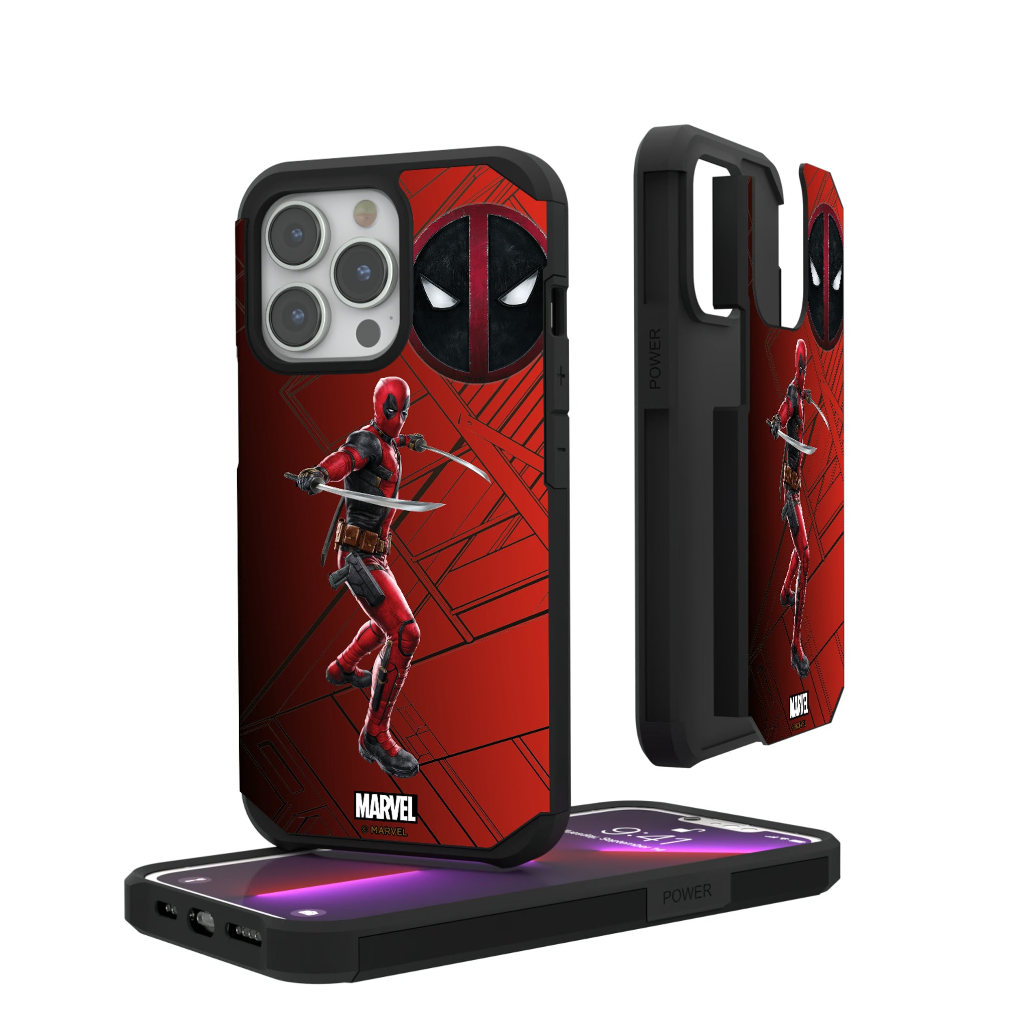Marvel Deadpool MechLine iPhone Rugged Phone Case for Apple iPhone#Device_iPhone 13 Pro