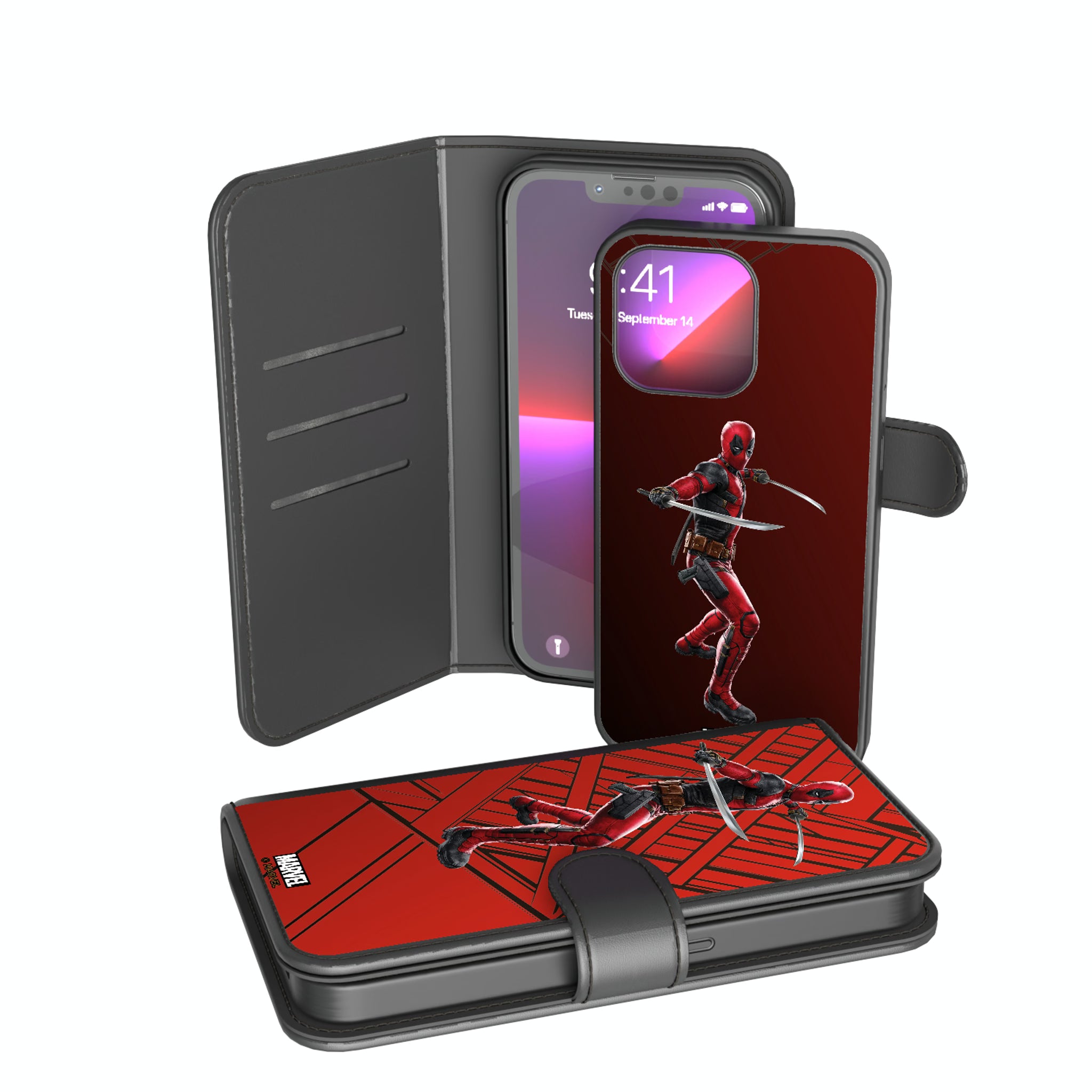Marvel Deadpool MechLine iPhone Wallet Phone Case for Apple iPhone