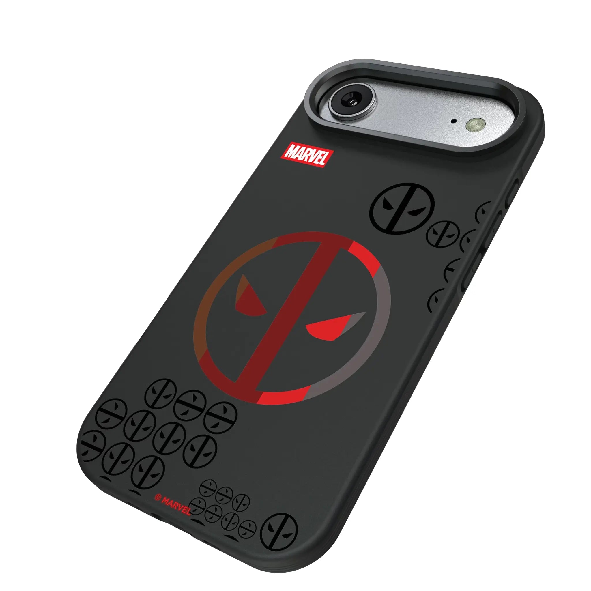 Marvel Deadpool Sigil iPhone Bump Phone Case for Apple iPhone - Isometric View#Device_iPhone Air