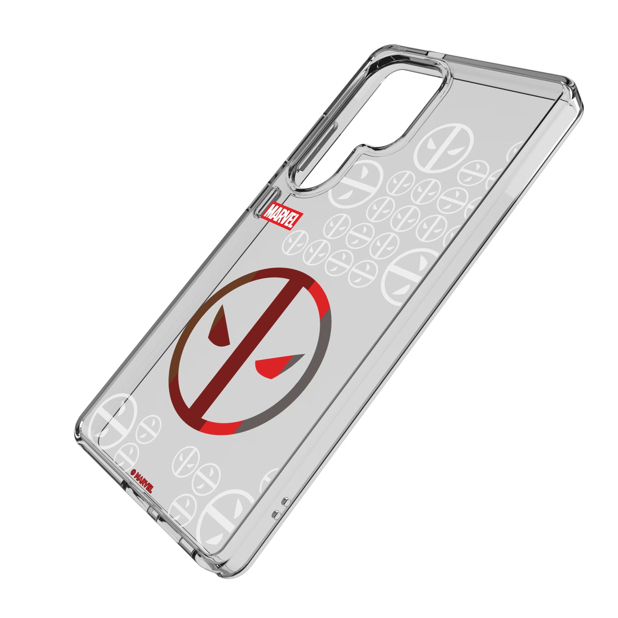 Marvel Deadpool Sigil Galaxy Clear Phone Case for Samsung Galaxy - Isometric View