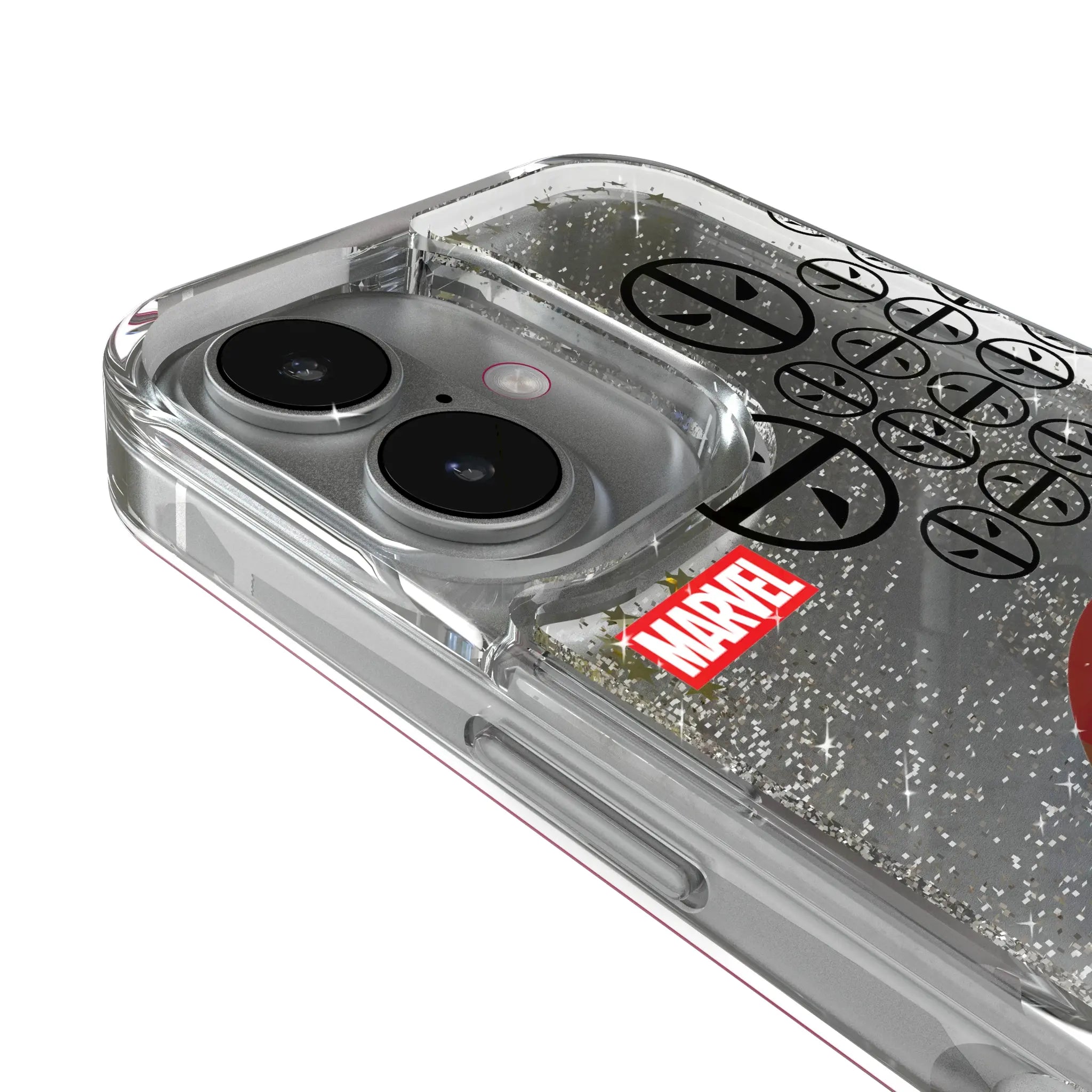 Marvel Deadpool Sigil iPhone Glitter Phone Case for Apple iPhone - Detail