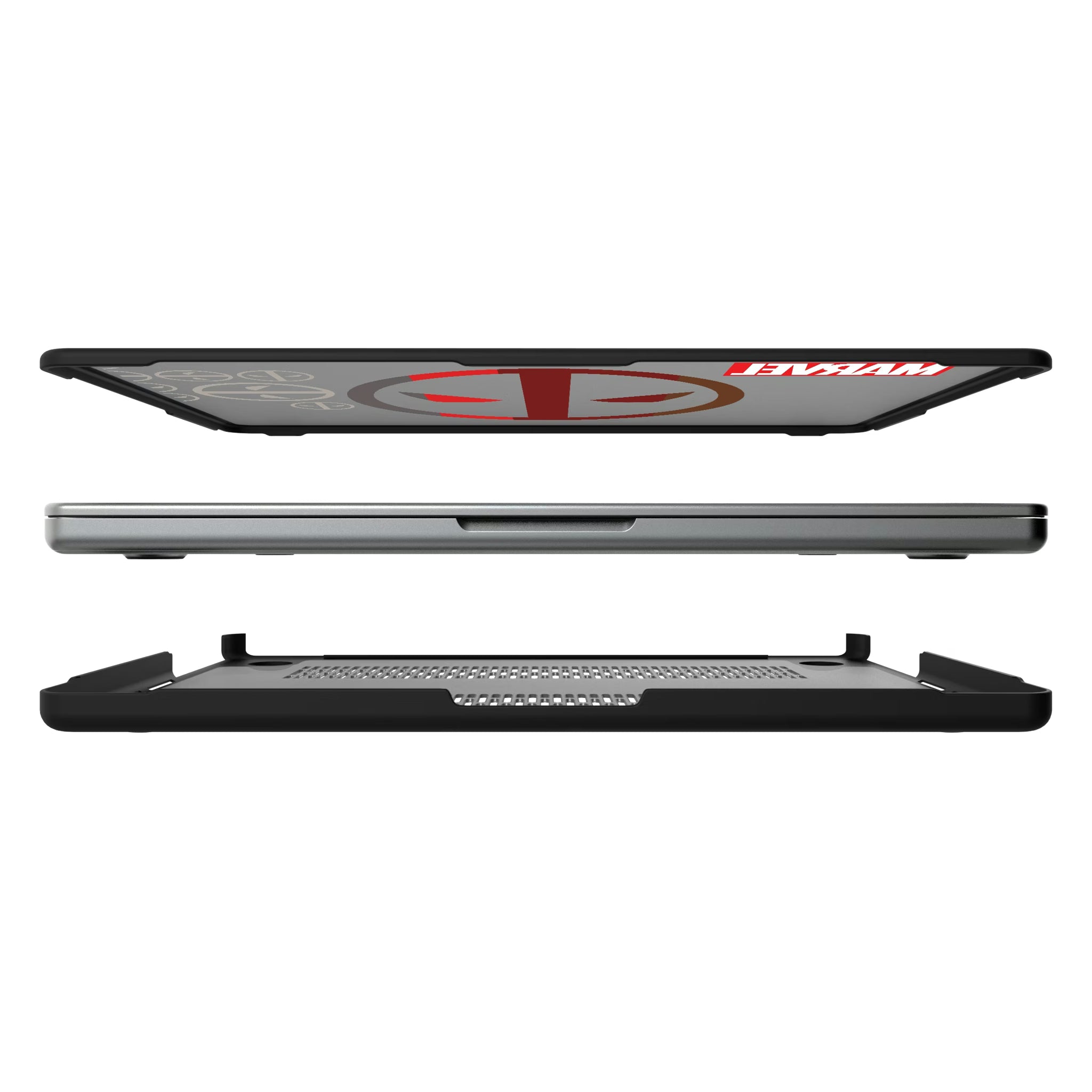 Marvel Deadpool Sigil MacBook Laptop Case for Apple MacBook#Device_MacBook Pro (14-inch, 2021) / MacBook Pro (14-inch, 2023) / MacBook Pro (14-inch, 2024)