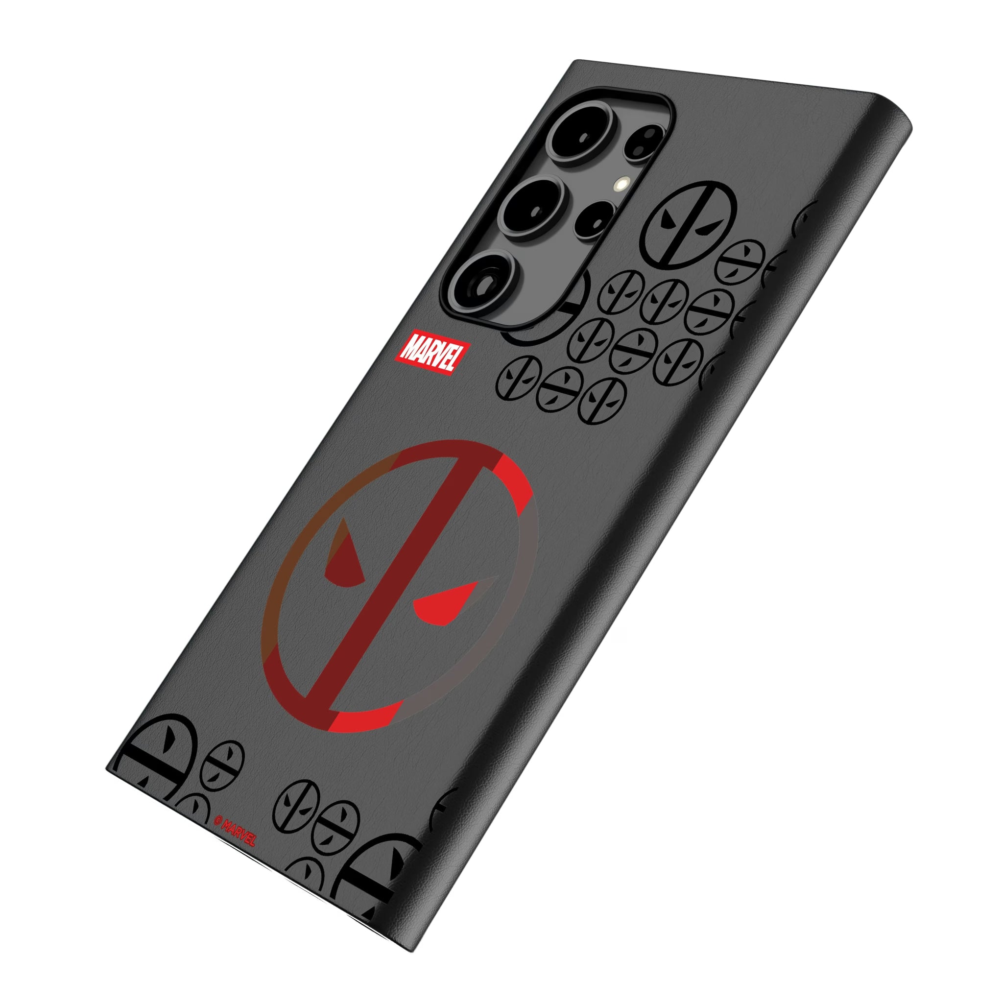 Marvel Deadpool Sigil Galaxy MagSafe Compatible Phone Case for Samsung Galaxy - Isometric View