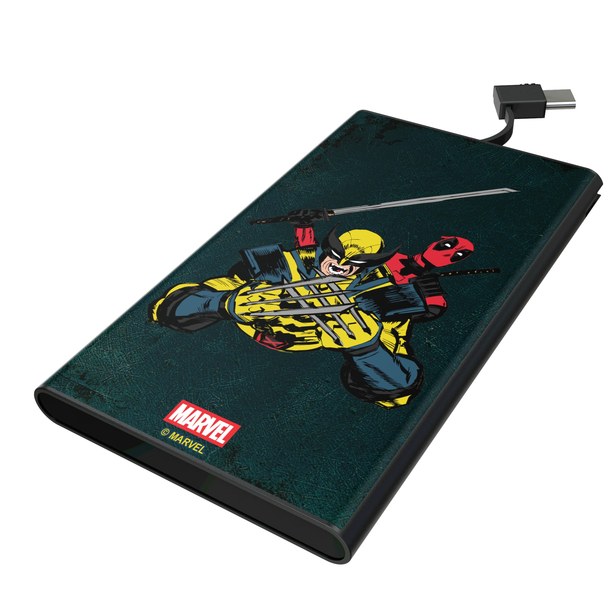 Marvel Deadpool Wolverine Badge 5000mAh Flat Powerbank