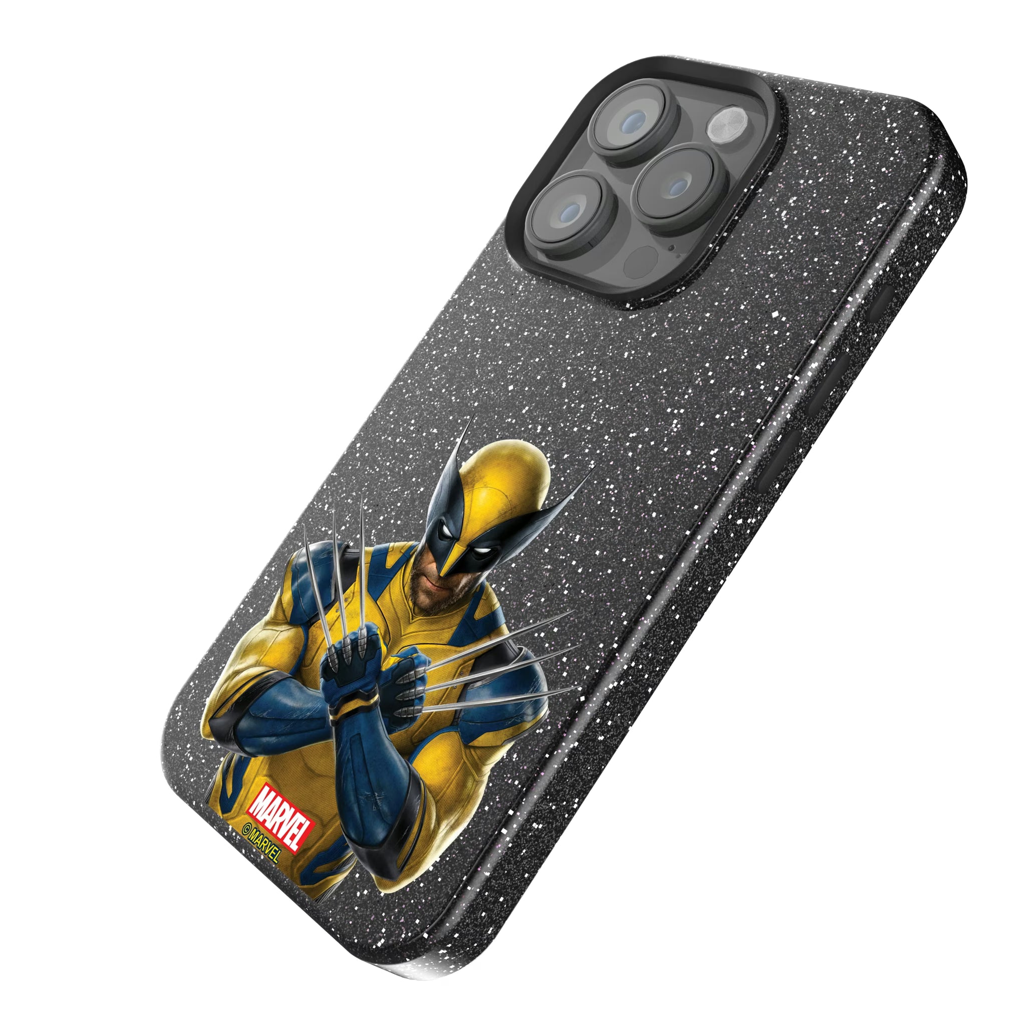 Marvel Deadpool Wolverine Badge iPhone Bling Phone Case for Apple iPhone - Isometric View