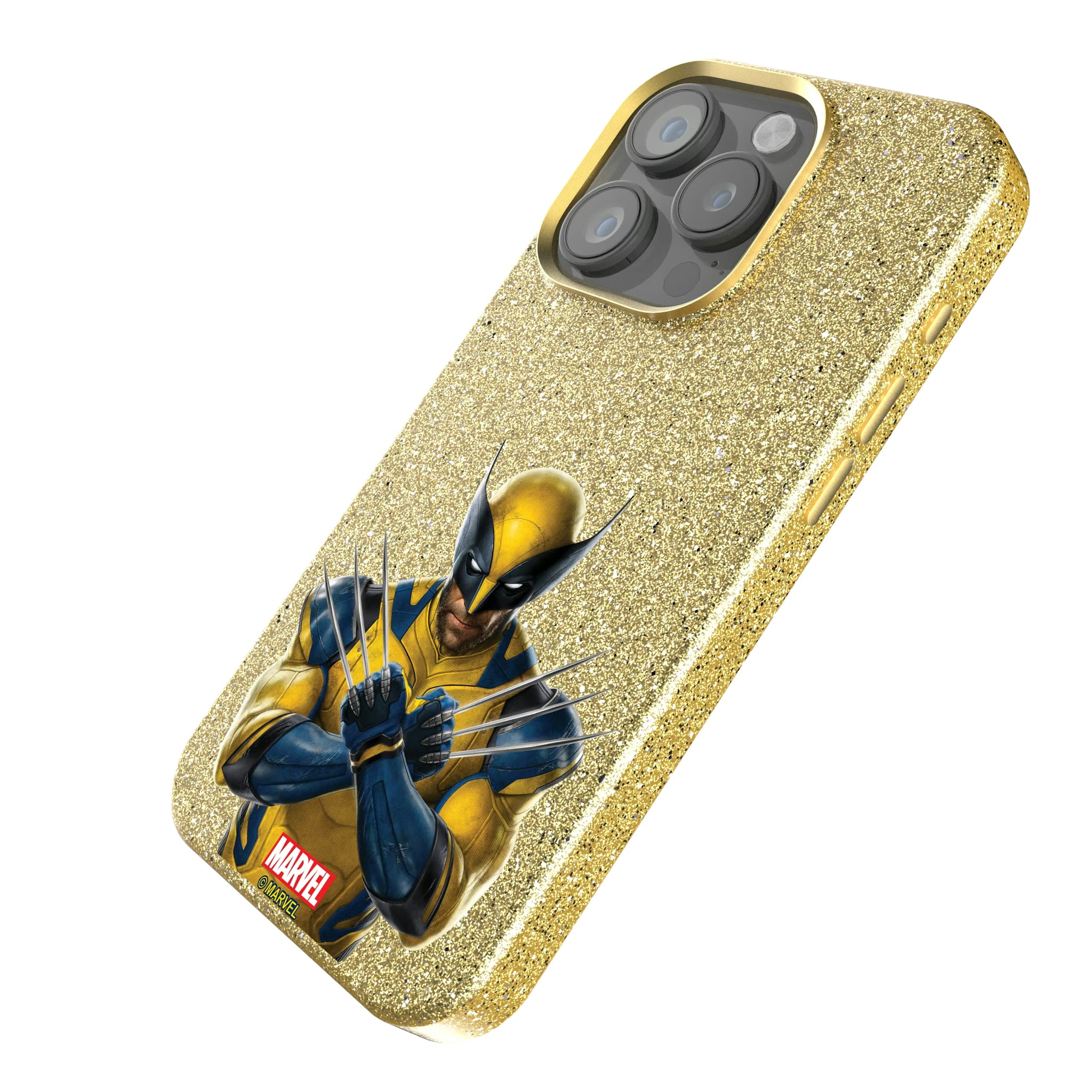 Marvel Deadpool Wolverine Badge iPhone Bling Phone Case for Apple iPhone - Isometric View