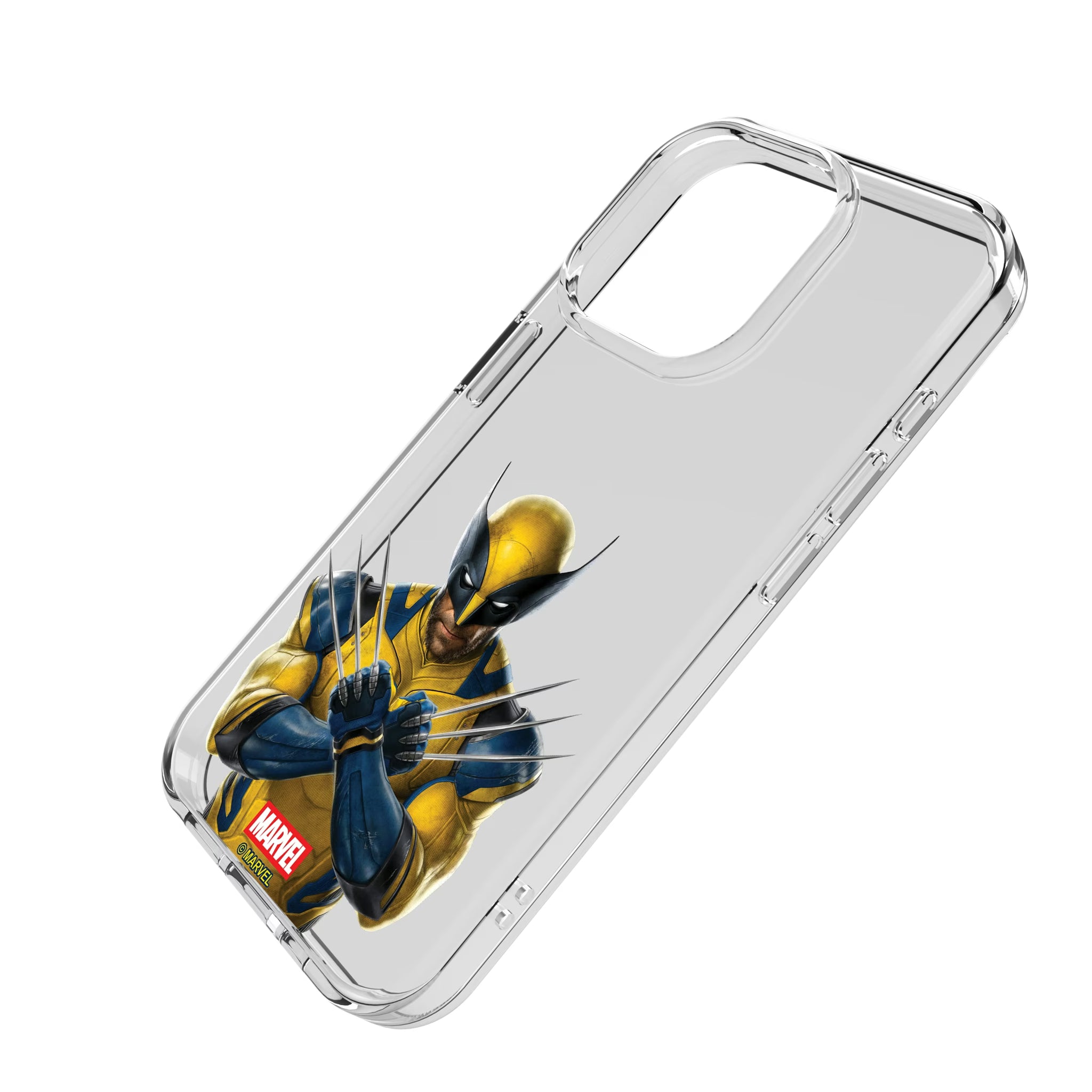 Marvel Deadpool Wolverine Badge iPhone Clear Phone Case for Apple iPhone - Isometric View