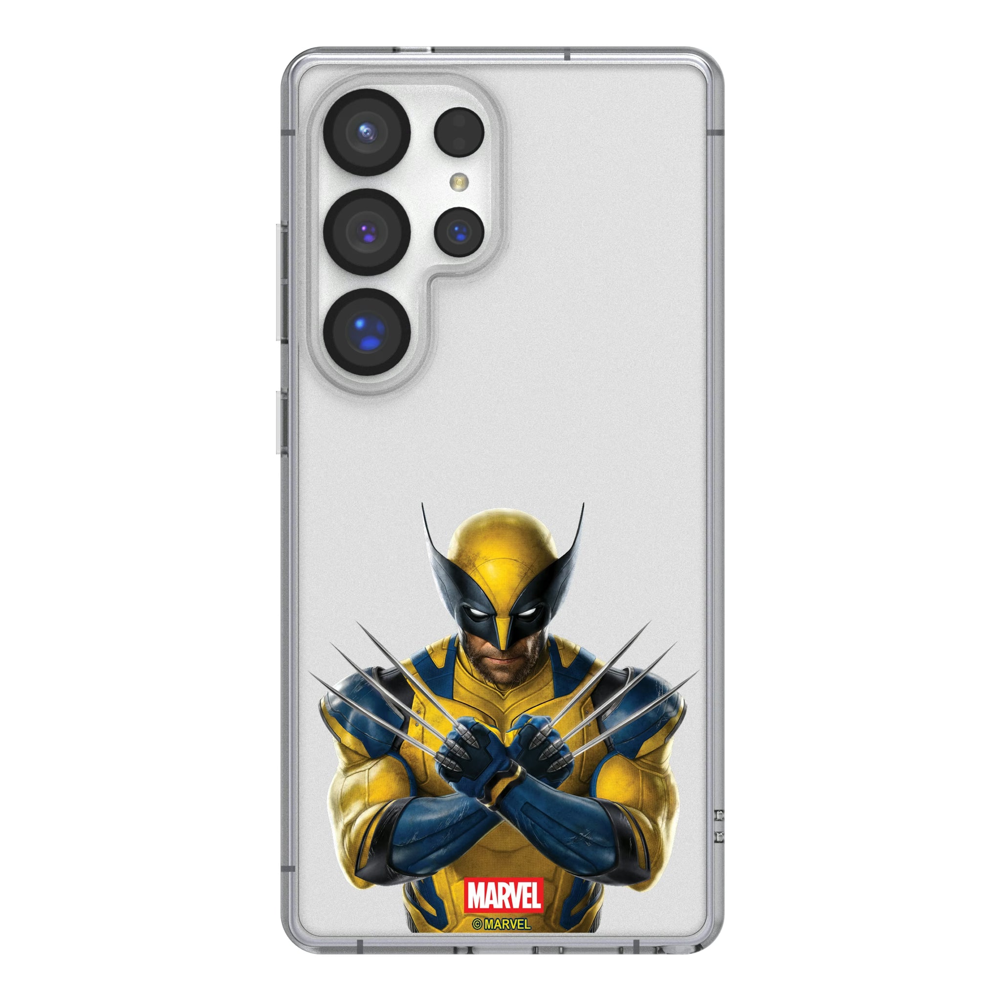 Marvel Deadpool Wolverine Badge Galaxy Clear Phone Case for Samsung Galaxy