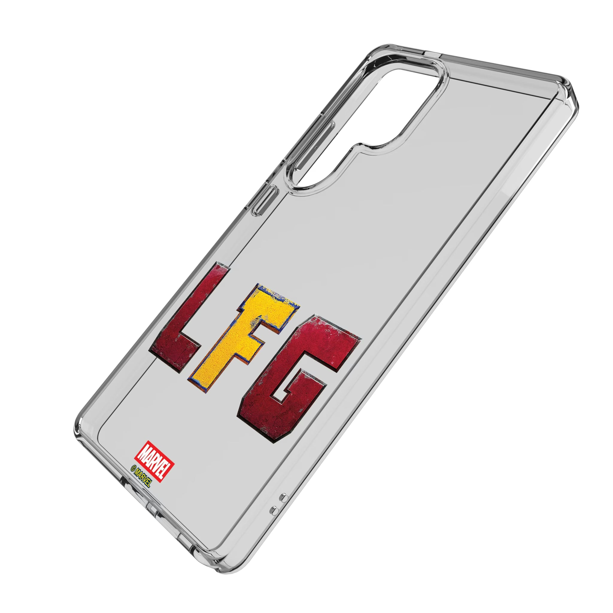 Marvel Deadpool Wolverine Badge Galaxy Clear Phone Case for Samsung Galaxy - Isometric View