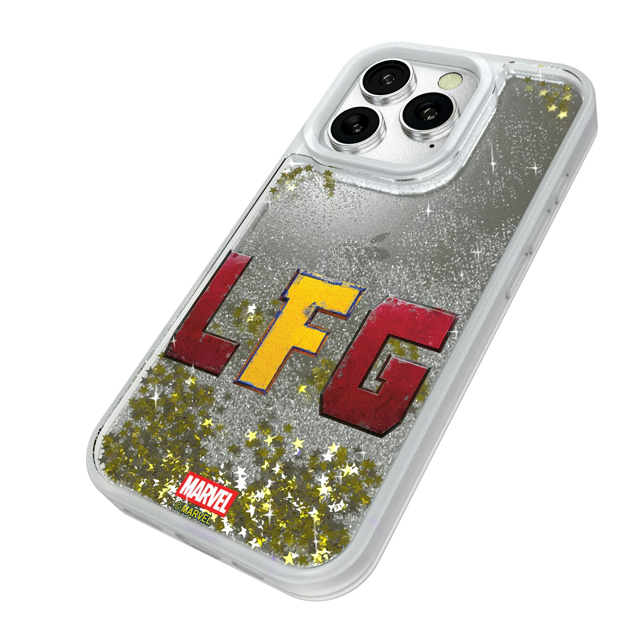 Marvel Deadpool Wolverine Badge iPhone Glitter Phone Case for Apple iPhone - Isometric View#Device_iPhone 16 Pro