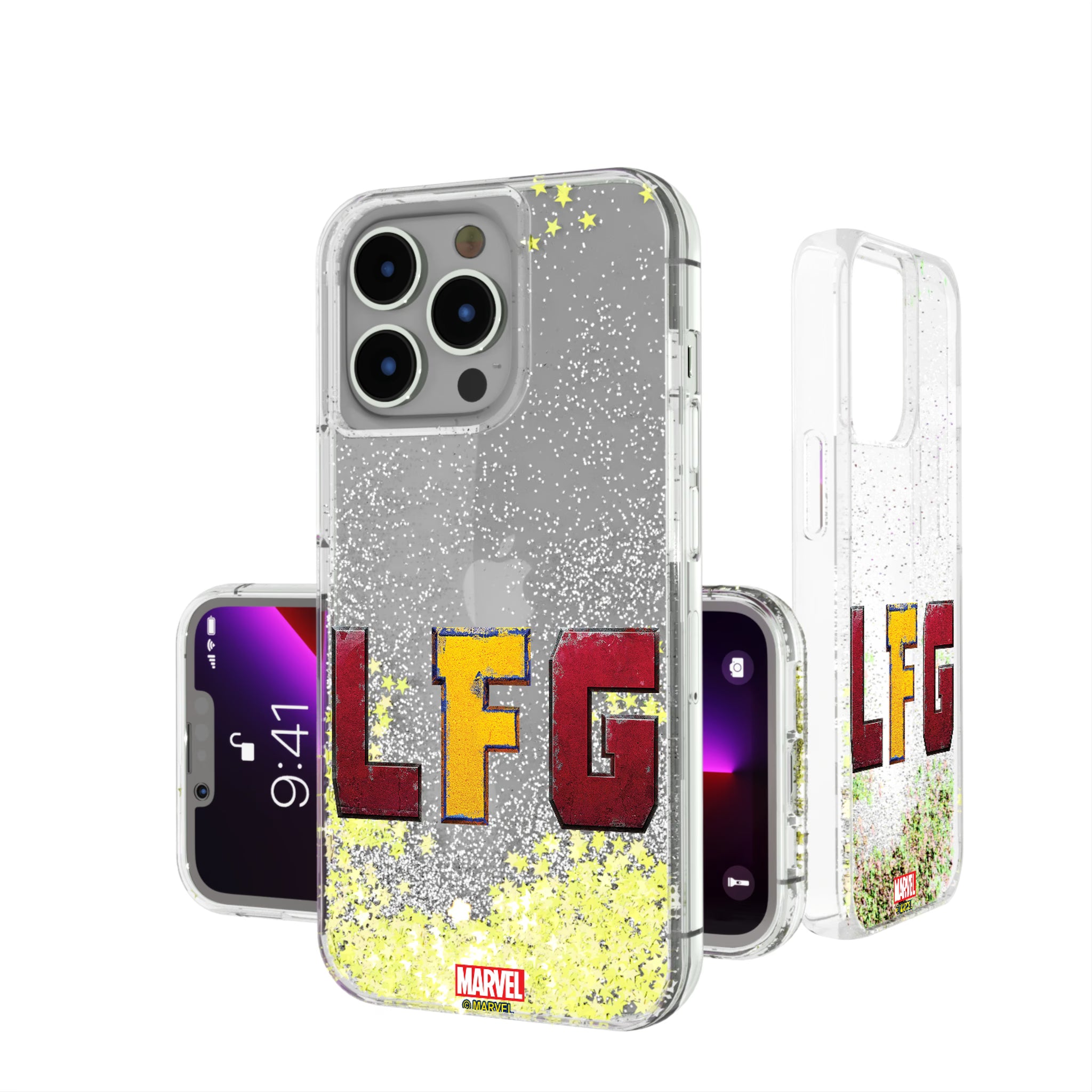 Marvel Deadpool Wolverine Badge iPhone Glitter Phone Case for Apple iPhone
