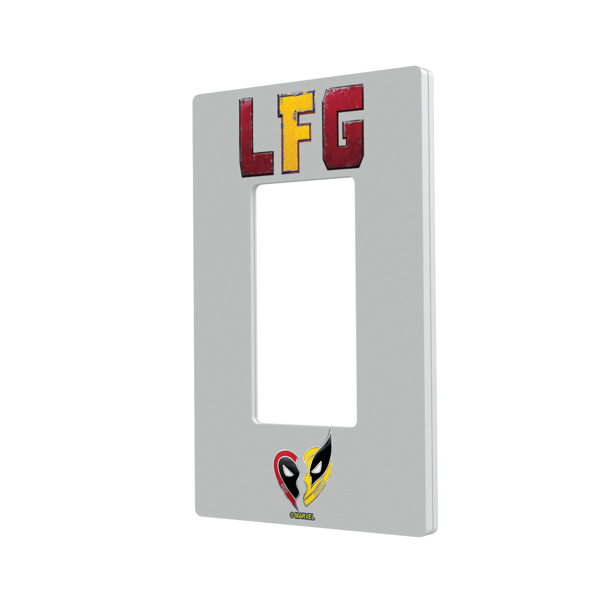 Marvel Deadpool Wolverine Badge Hidden-Screw Light Switch Plate#Style_Single Rocker