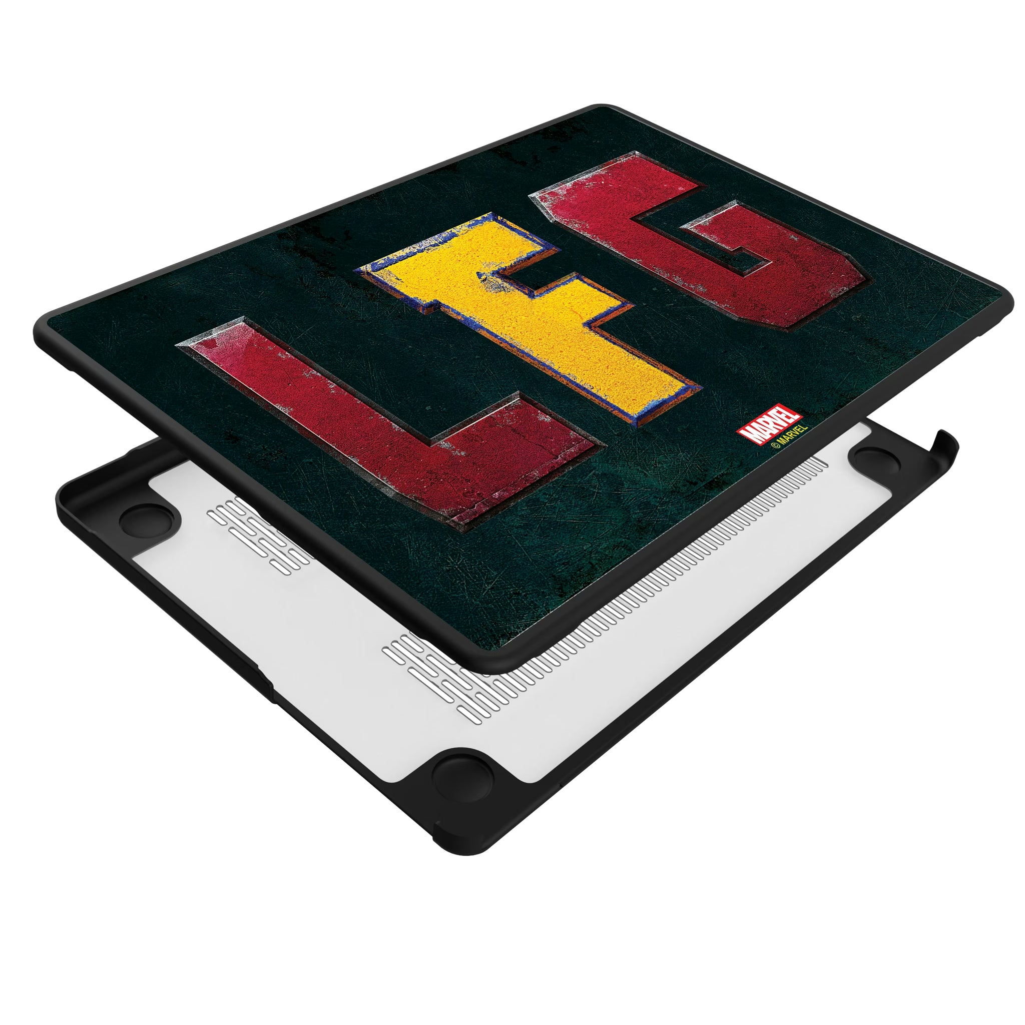 Marvel Deadpool Wolverine Badge MacBook Laptop Case for Apple MacBook - Isometric View#Device_MacBook Pro (14-inch, 2021) / MacBook Pro (14-inch, 2023) / MacBook Pro (14-inch, 2024)