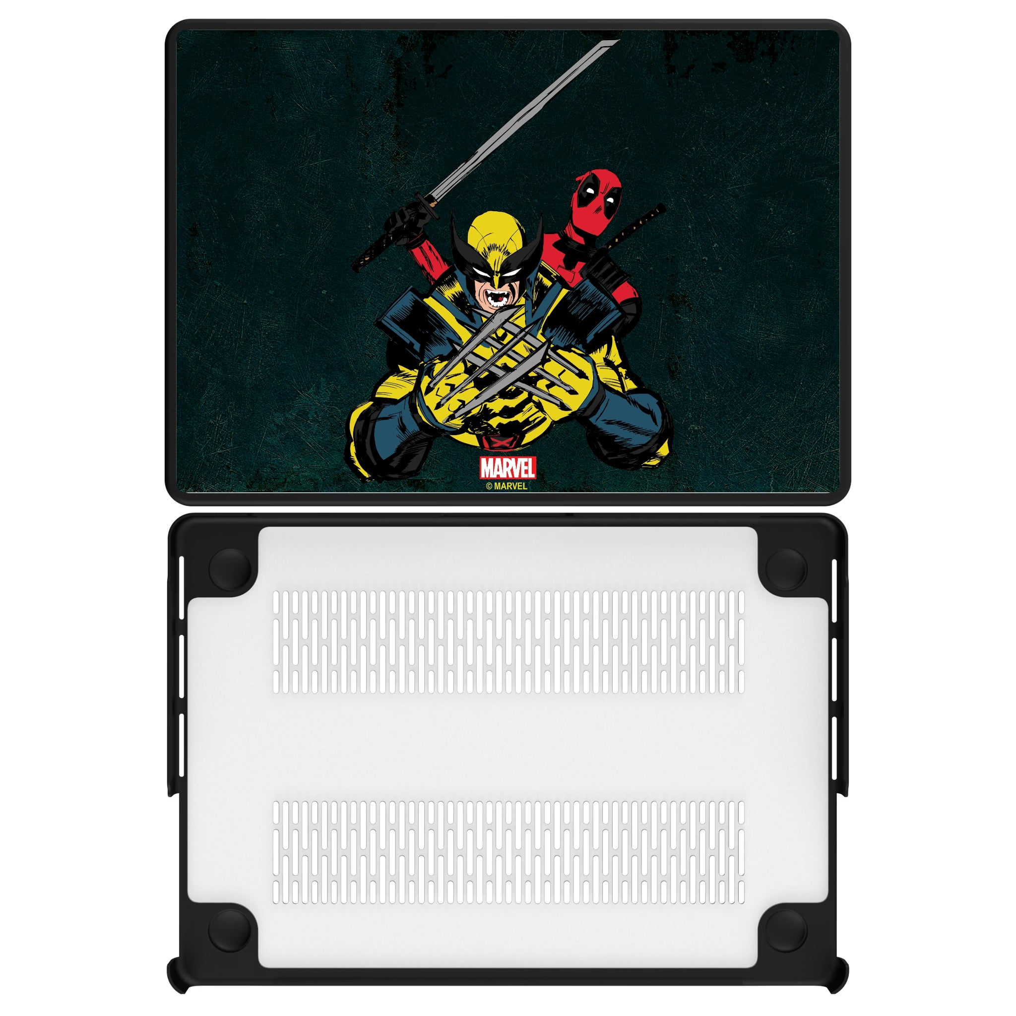 Marvel Deadpool Wolverine Badge MacBook Laptop Case for Apple MacBook#Device_MacBook Pro (14-inch, 2021) / MacBook Pro (14-inch, 2023) / MacBook Pro (14-inch, 2024)