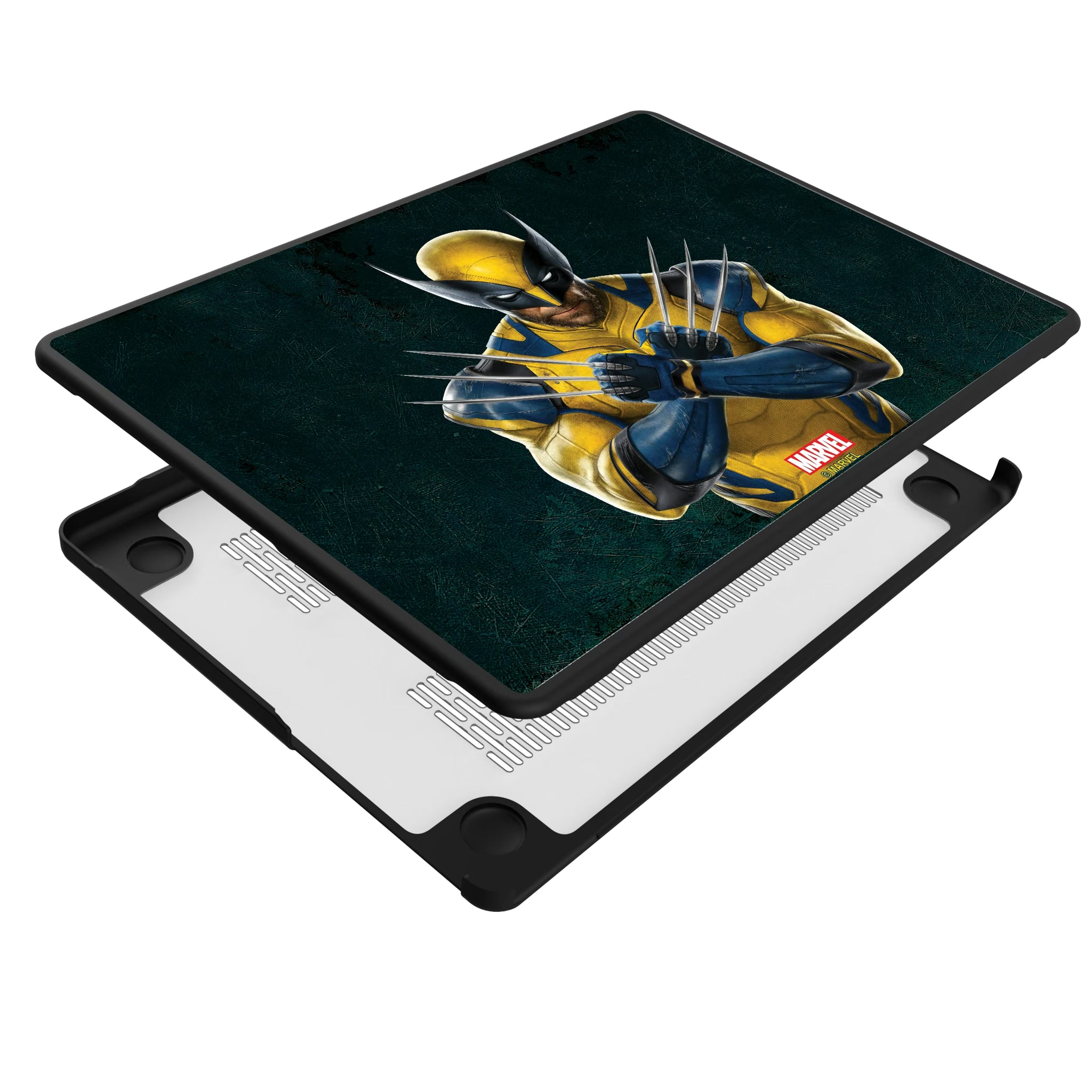 Marvel Deadpool Wolverine Badge MacBook Laptop Case for Apple MacBook - Isometric View#Device_MacBook Pro (14-inch, 2021) / MacBook Pro (14-inch, 2023) / MacBook Pro (14-inch, 2024)