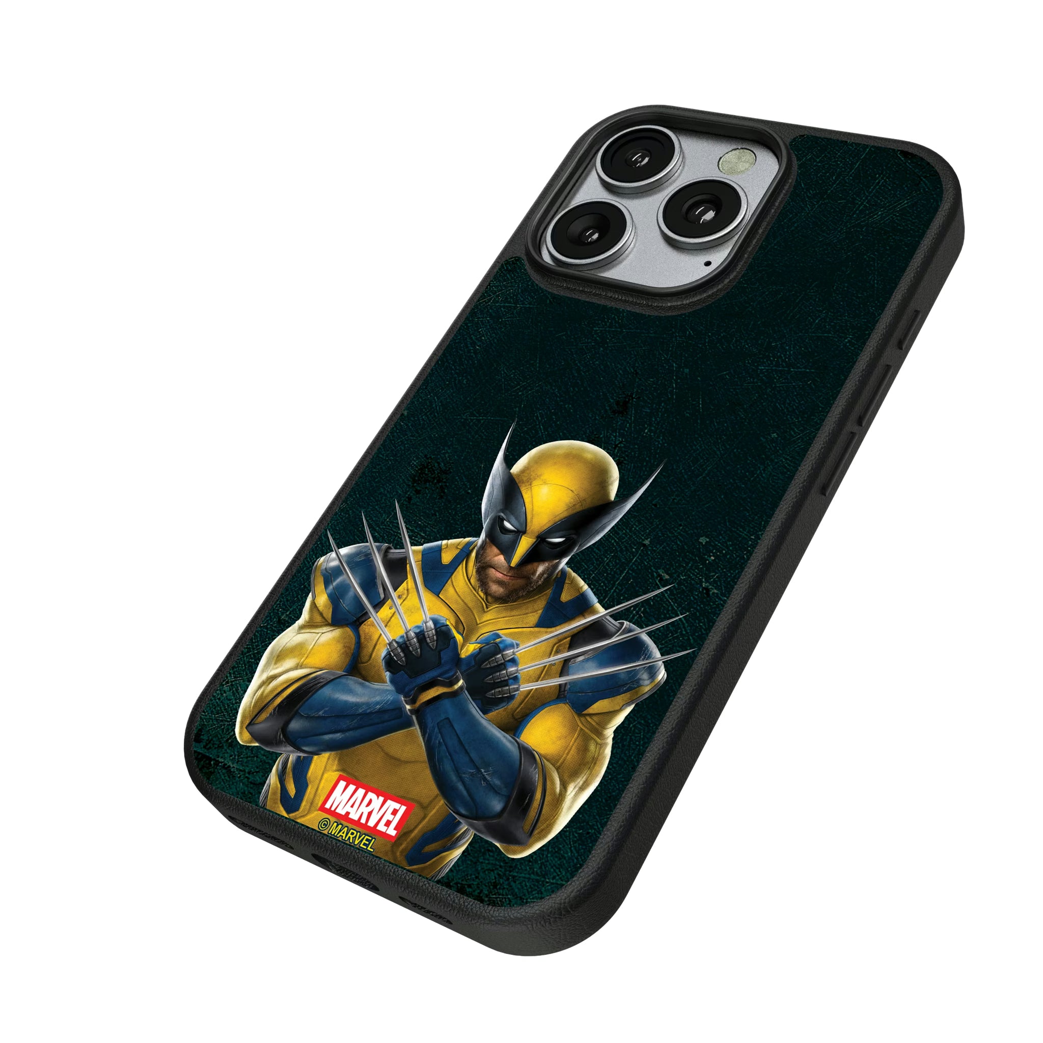 Marvel Deadpool Wolverine Badge iPhone MagSafe Compatible Phone Case for Apple iPhone - Isometric View
