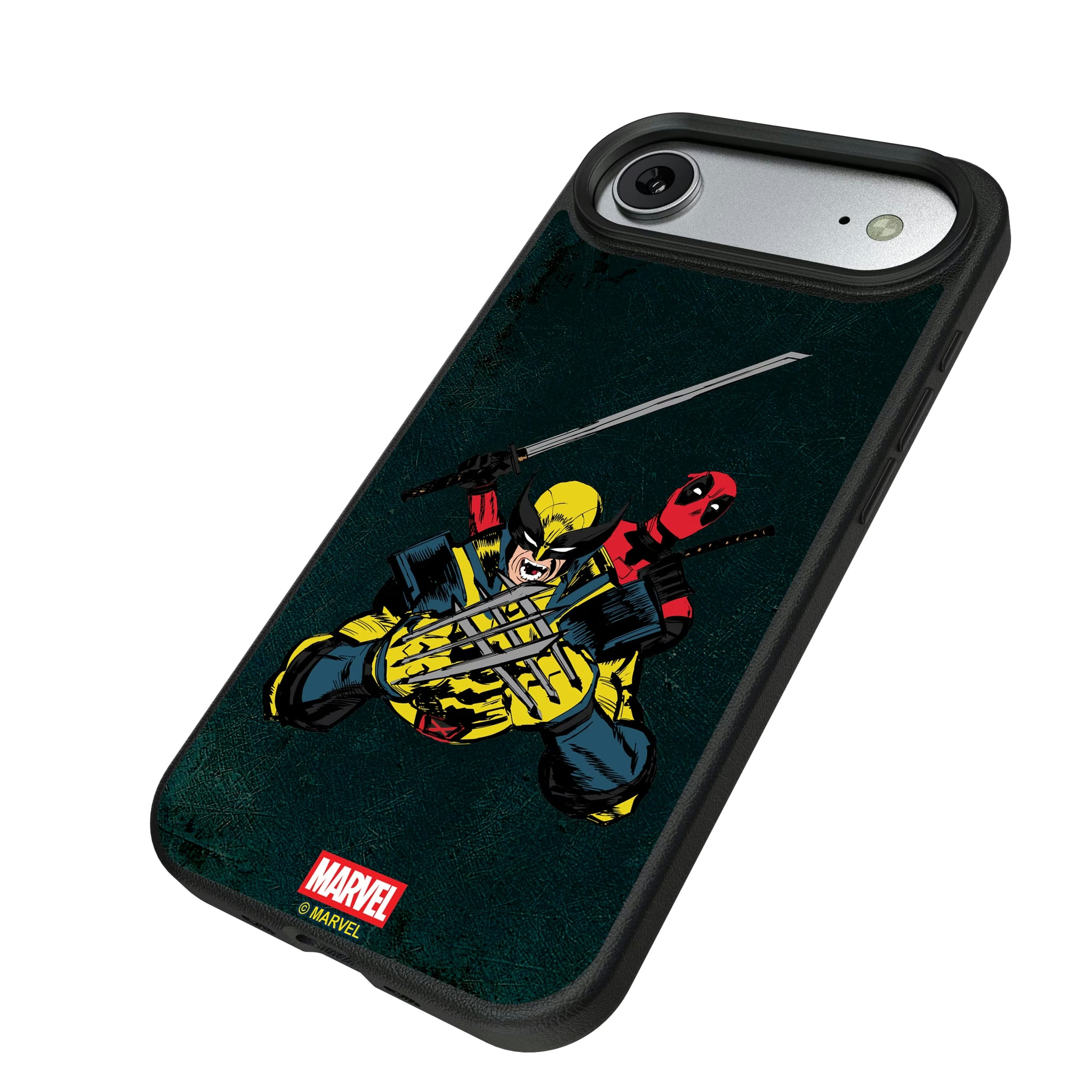 Marvel Deadpool Wolverine Badge iPhone MagSafe Compatible Phone Case for Apple iPhone - Isometric View#Device_iPhone Air