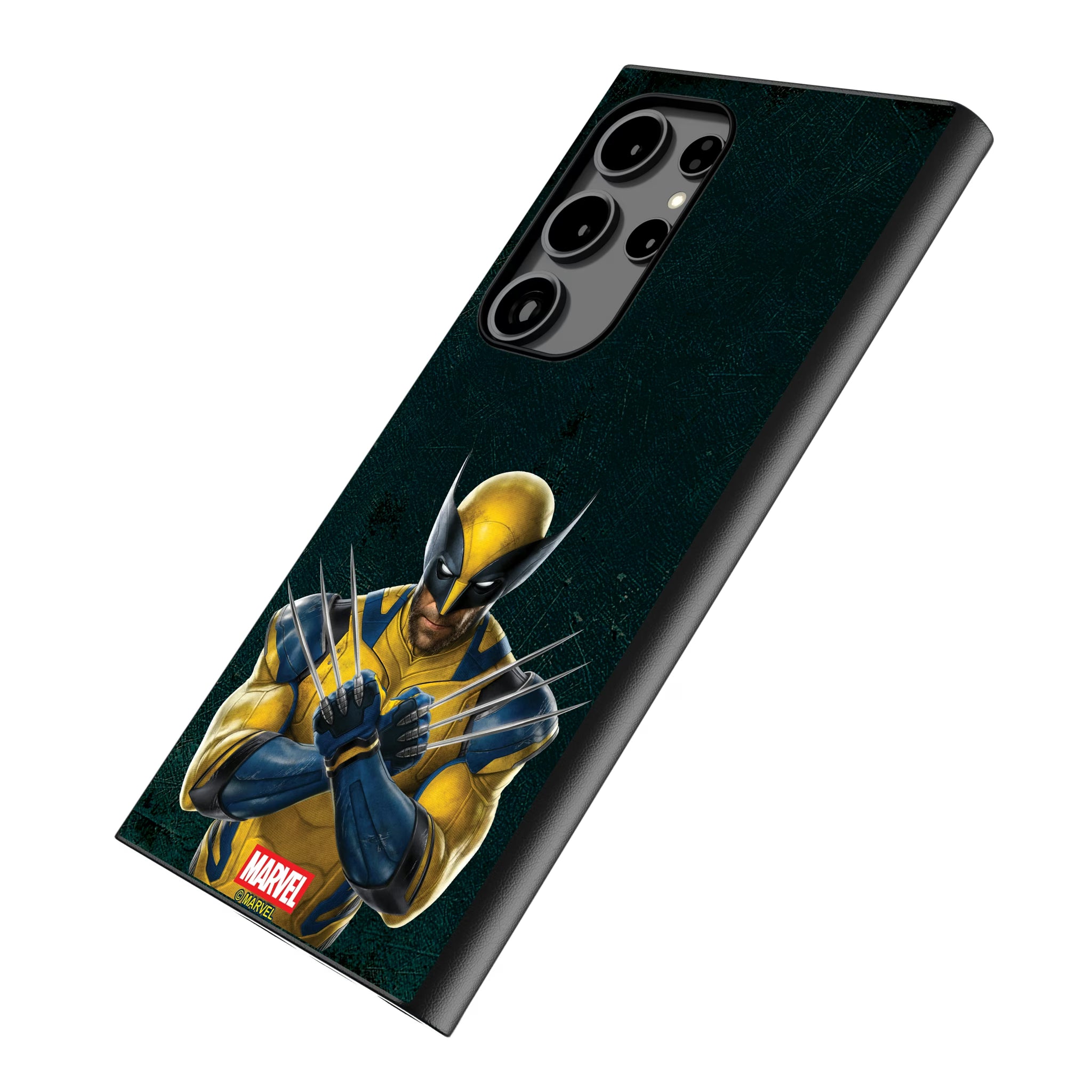 Marvel Deadpool Wolverine Badge Galaxy MagSafe Compatible Phone Case for Samsung Galaxy - Isometric View