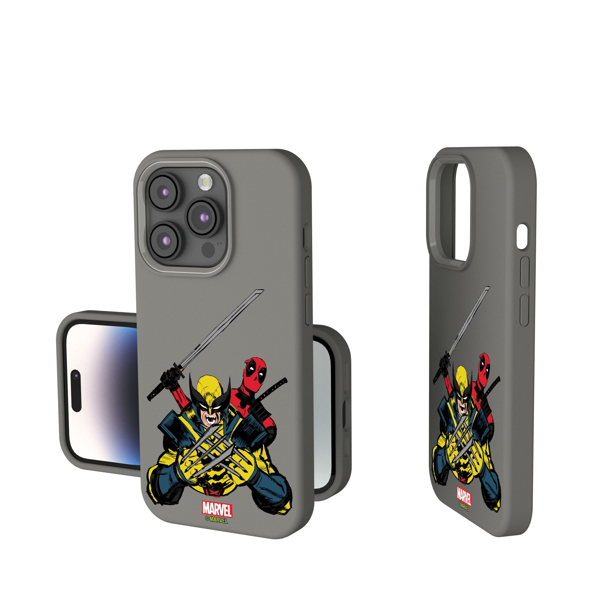 Marvel Deadpool Wolverine Badge iPhone Soft Touch Phone Case for Apple iPhone