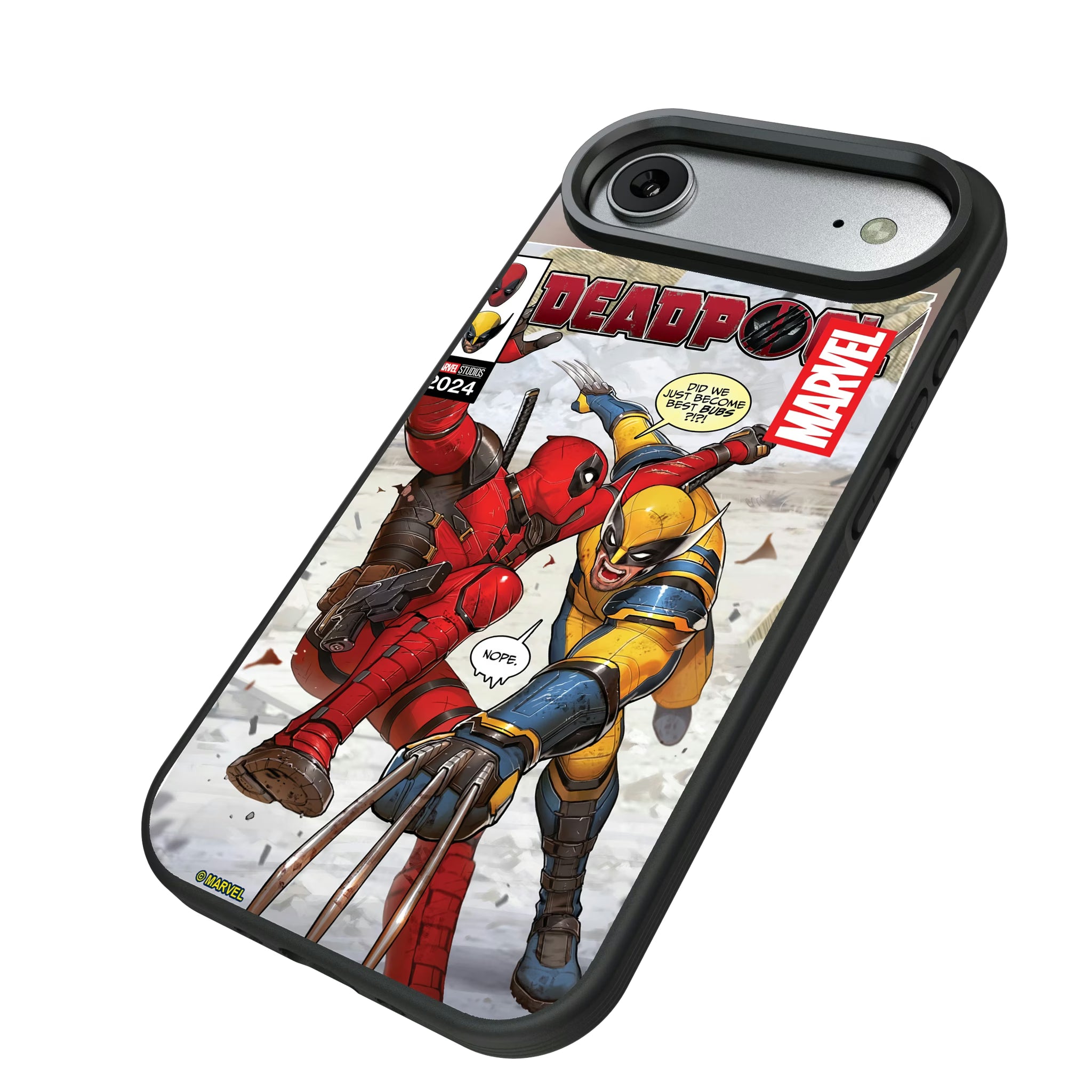 Marvel Deadpool Wolverine Cover Art iPhone Bump Phone Case for Apple iPhone - Isometric View#Device_iPhone Air