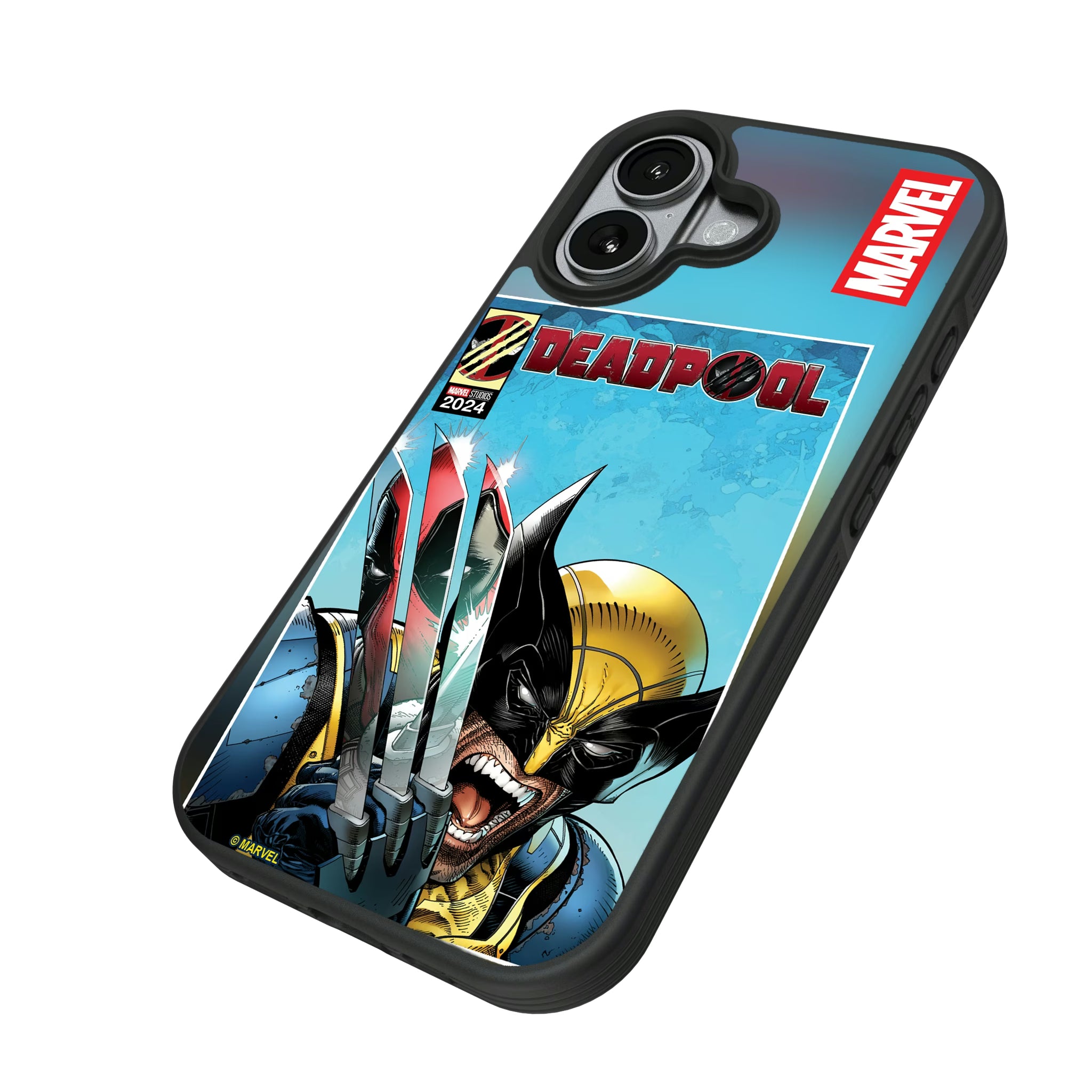 Marvel Deadpool Wolverine Cover Art iPhone Bump Phone Case for Apple iPhone - Isometric View#Device_iPhone 17