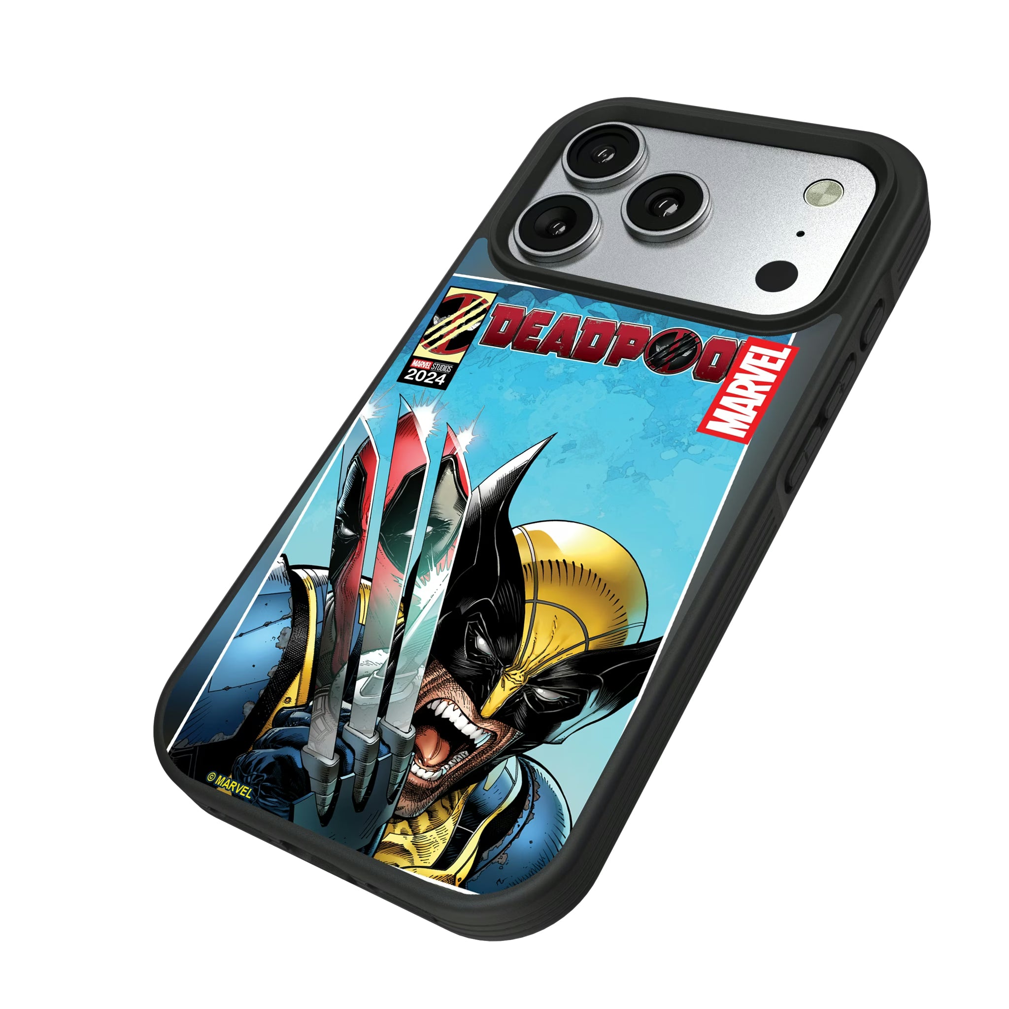 Marvel Deadpool Wolverine Cover Art iPhone Bump Phone Case for Apple iPhone - Isometric View#Device_iPhone 17 Pro