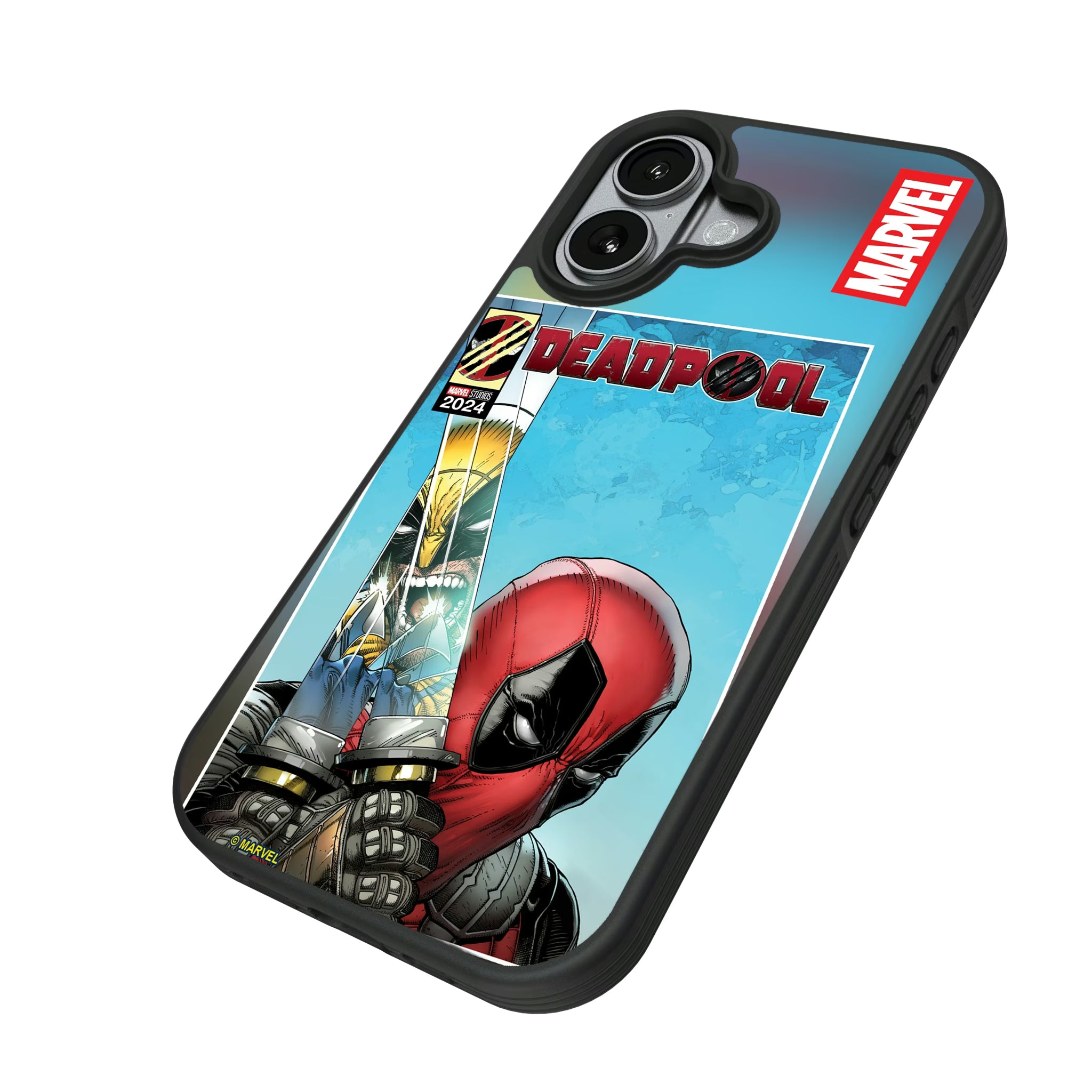 Marvel Deadpool Wolverine Cover Art iPhone Bump Phone Case for Apple iPhone - Isometric View#Device_iPhone 17