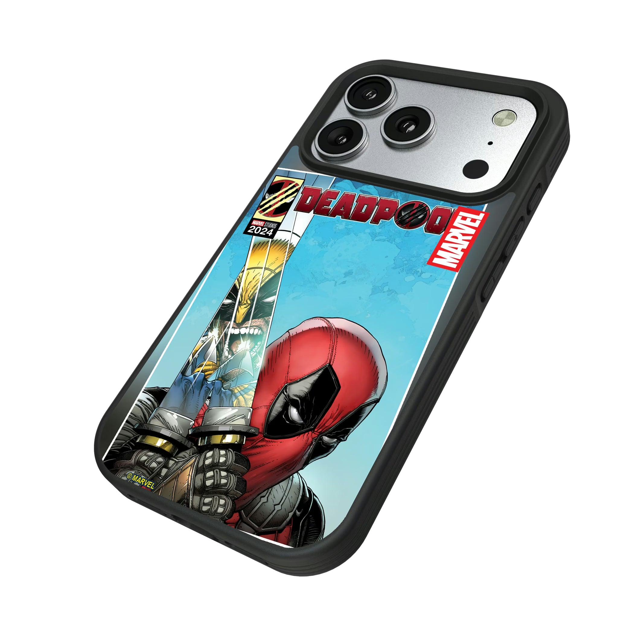 Marvel Deadpool Wolverine Cover Art iPhone Bump Phone Case for Apple iPhone - Isometric View#Device_iPhone 17 Pro