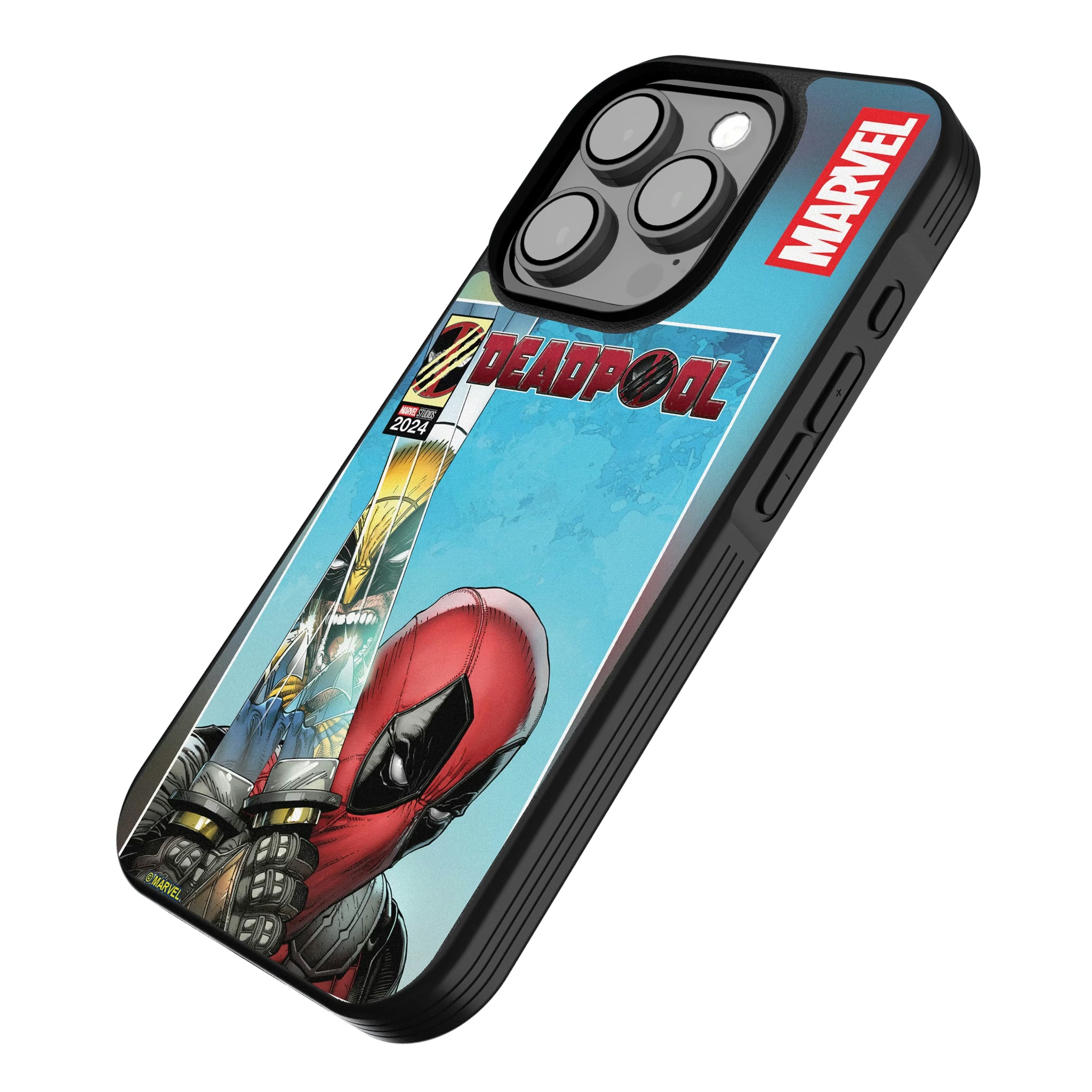 Marvel Deadpool Wolverine Cover Art iPhone Bump Phone Case for Apple iPhone - Isometric View