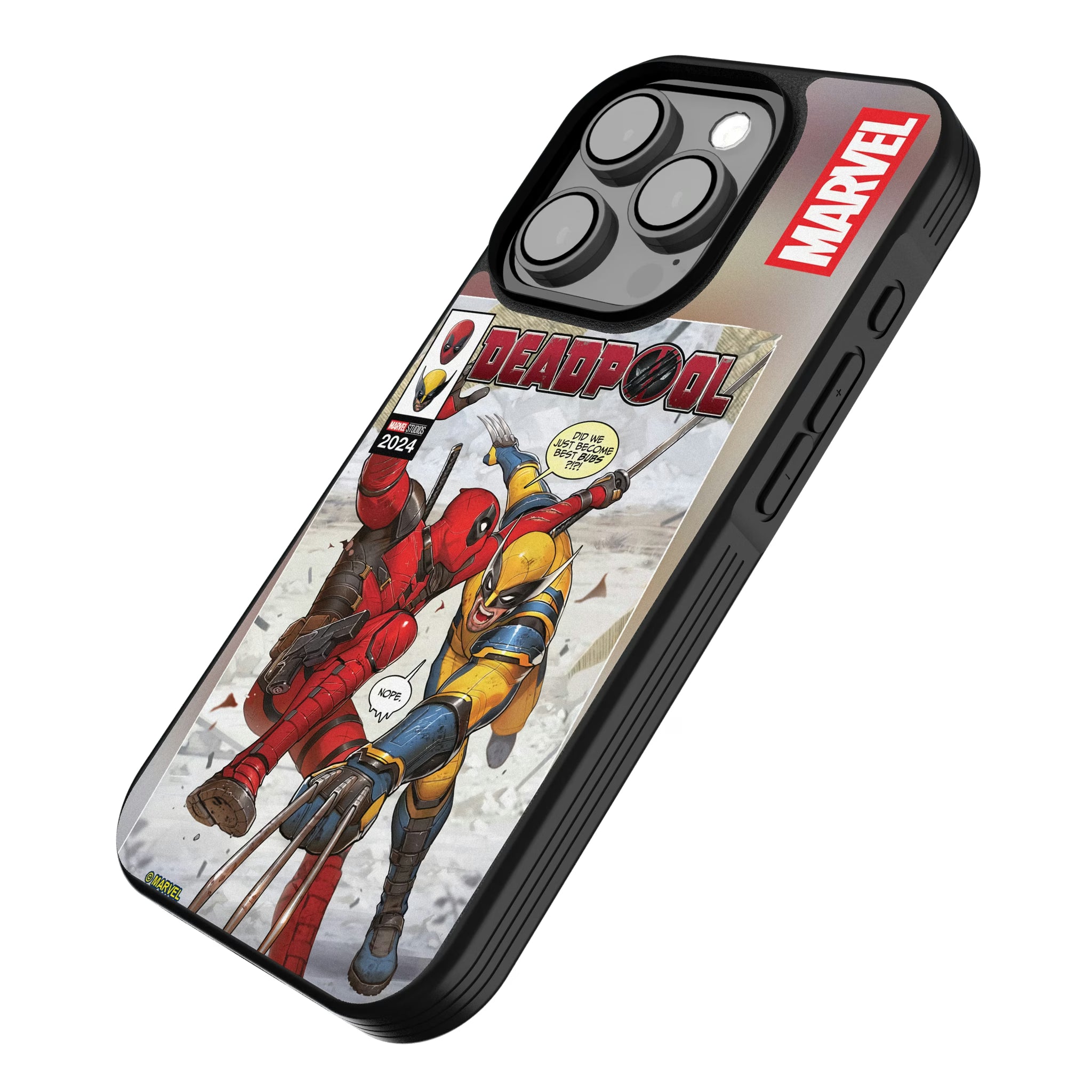 Marvel Deadpool Wolverine Cover Art iPhone Bump Phone Case for Apple iPhone - Isometric View
