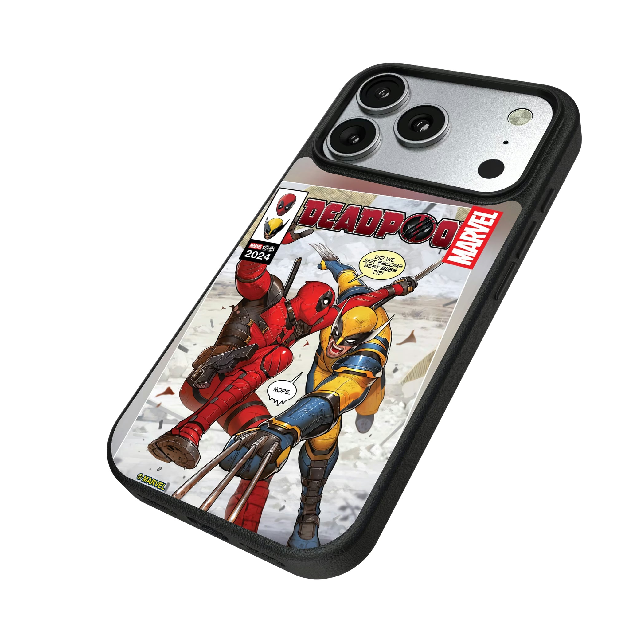 Marvel Deadpool Wolverine Cover Art iPhone MagSafe Compatible Phone Case for Apple iPhone - Isometric View#Device_iPhone 17 Pro