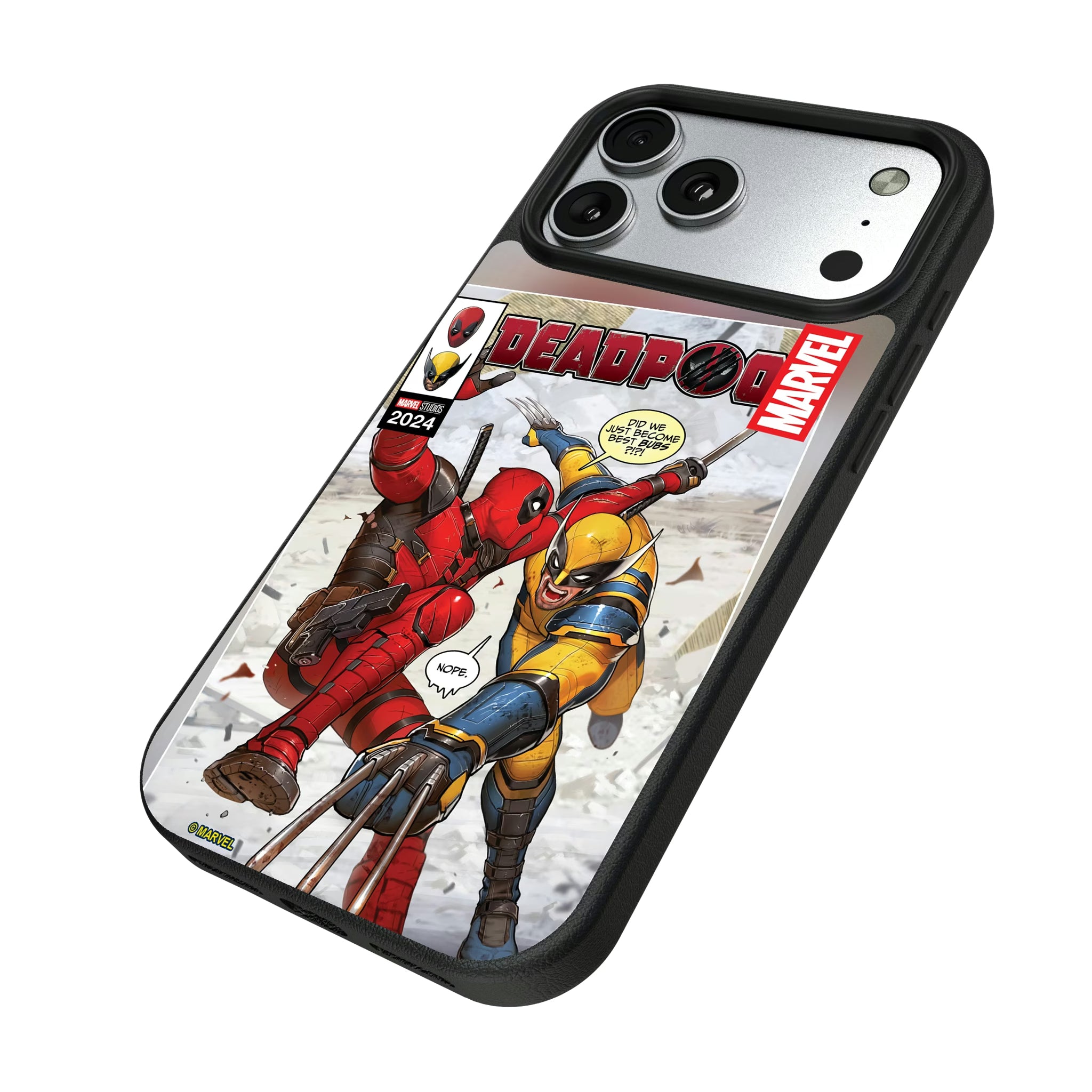 Marvel Deadpool Wolverine Cover Art iPhone MagSafe Compatible Phone Case for Apple iPhone - Isometric View#Device_iPhone 17 Pro Max