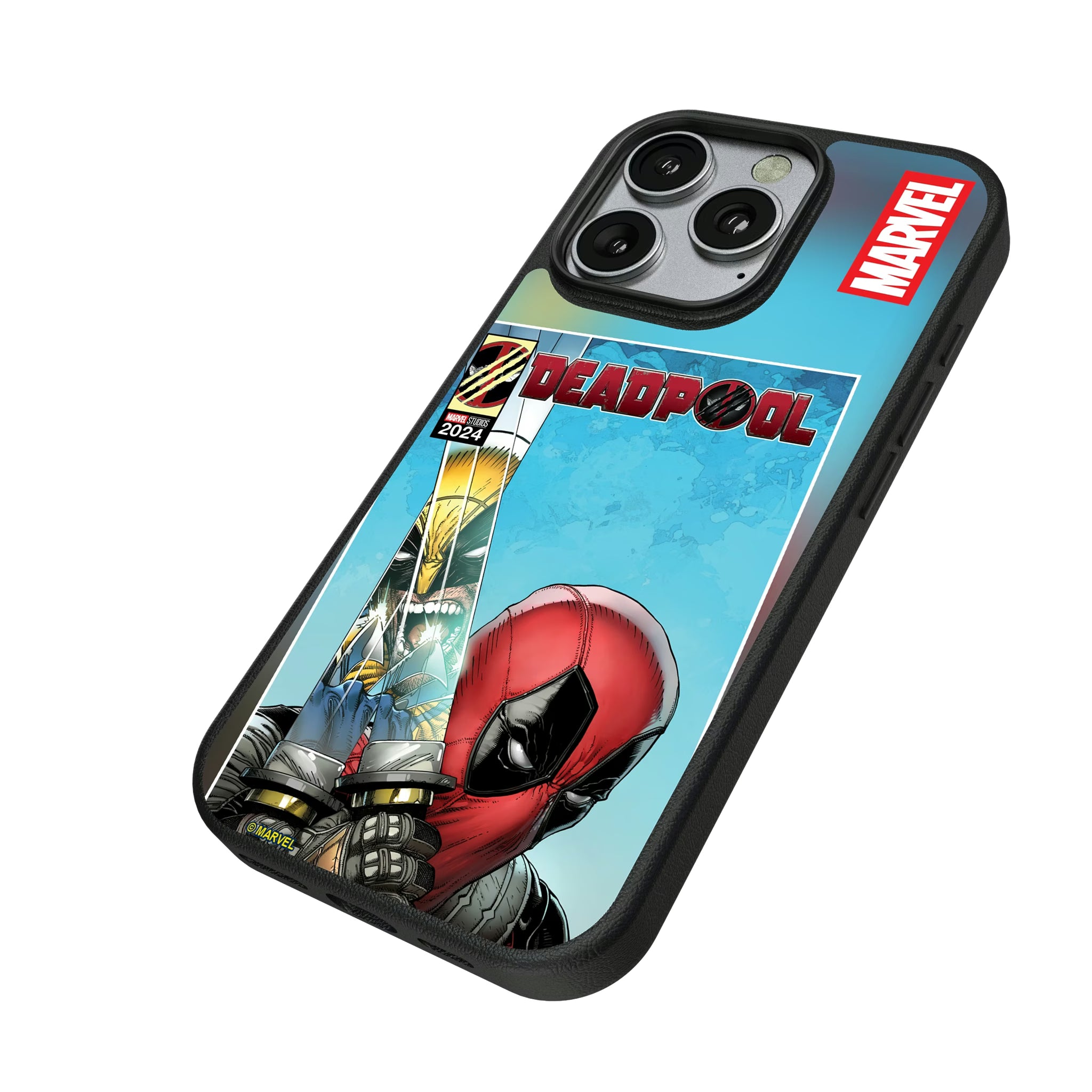 Marvel Deadpool Wolverine Cover Art iPhone MagSafe Compatible Phone Case for Apple iPhone - Isometric View