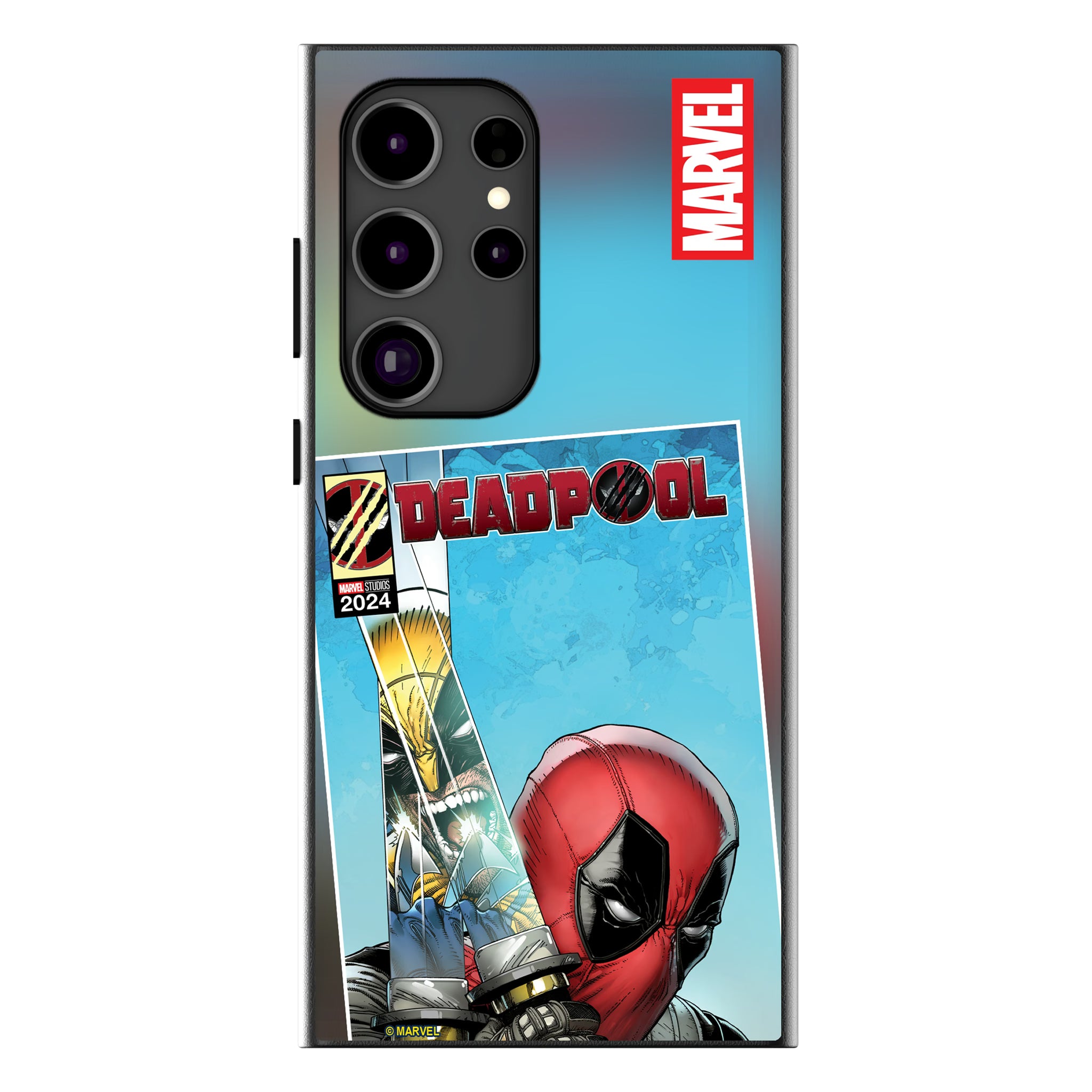 Marvel Deadpool Wolverine Cover Art Galaxy MagSafe Compatible Phone Case for Samsung Galaxy