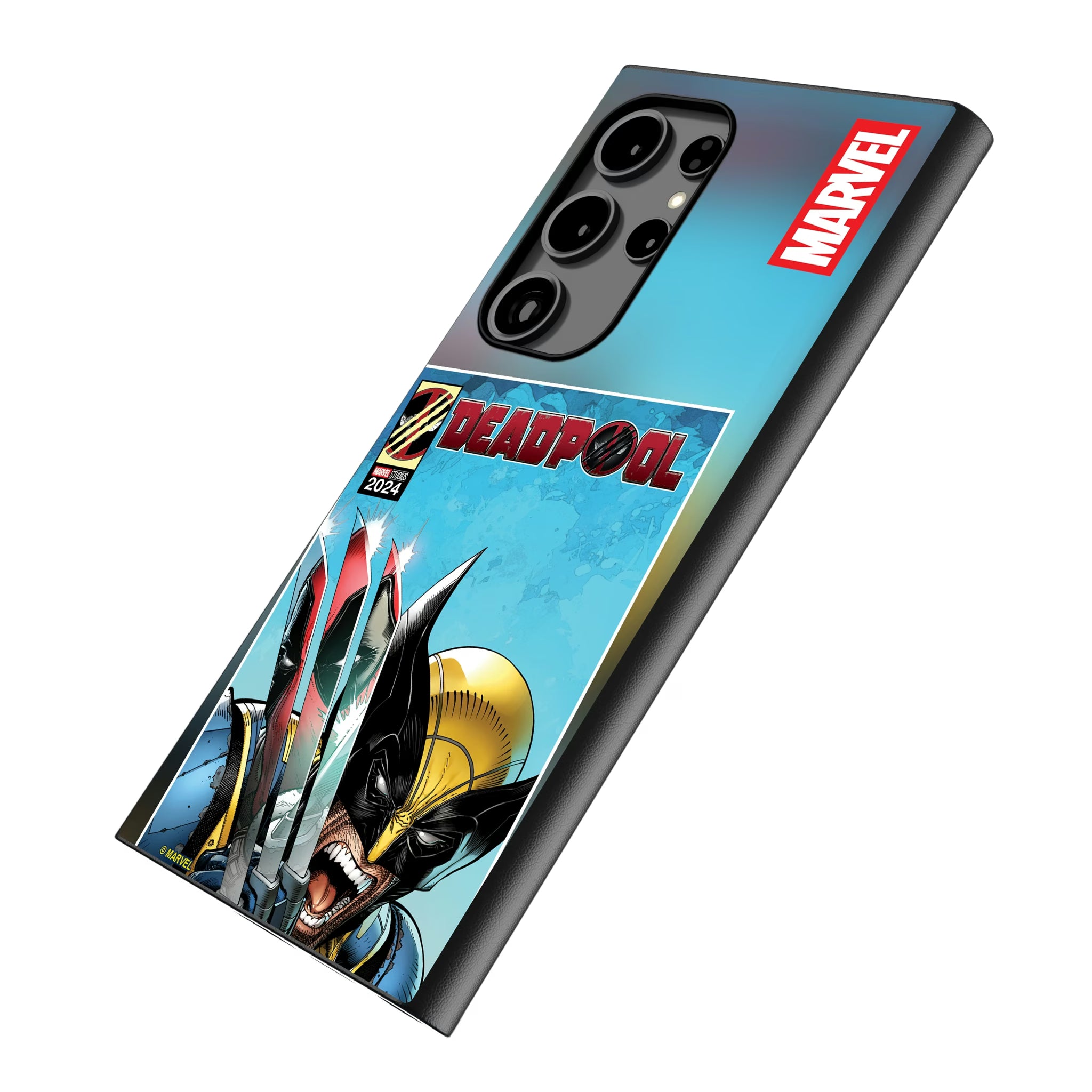 Marvel Deadpool Wolverine Cover Art Galaxy MagSafe Compatible Phone Case for Samsung Galaxy - Isometric View