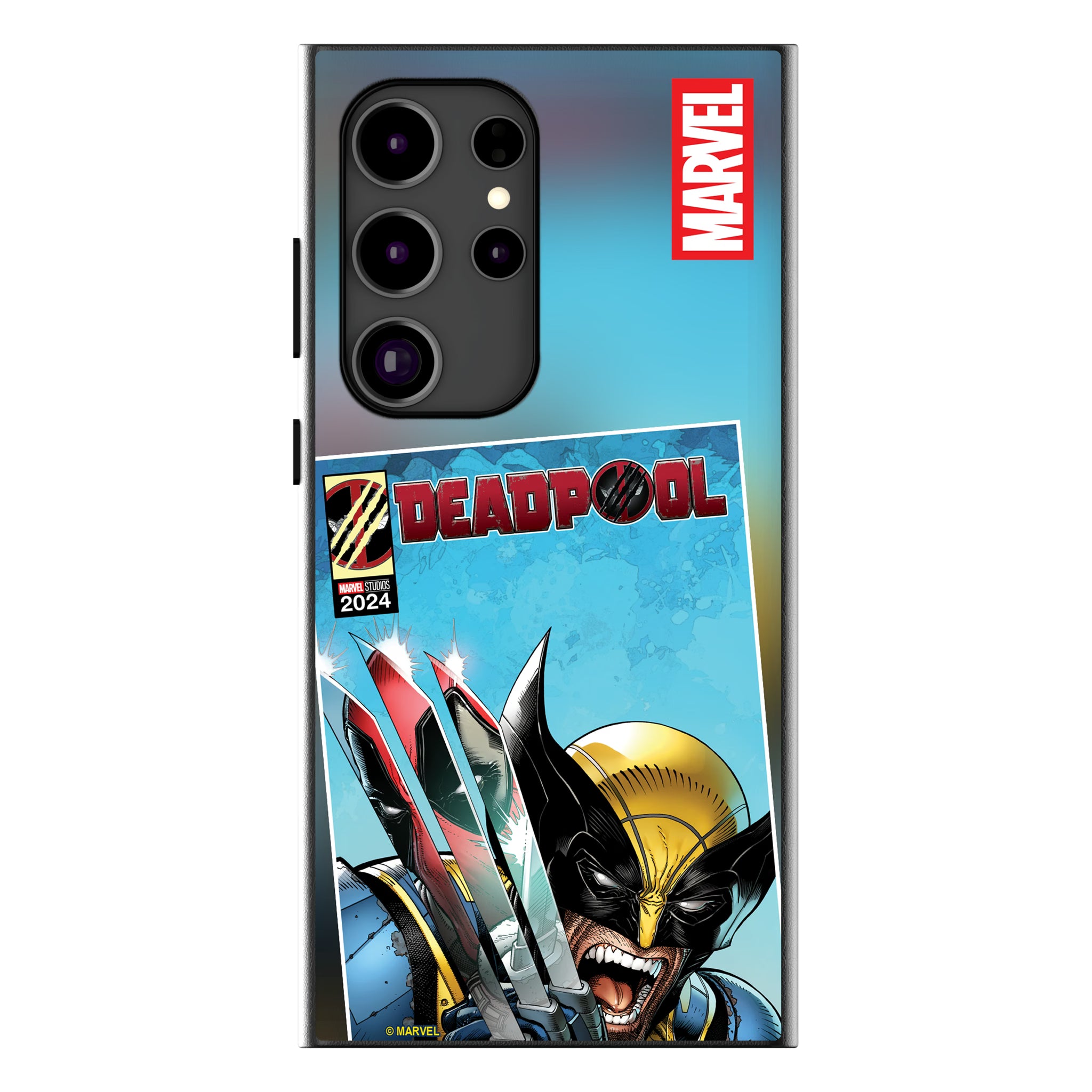 Marvel Deadpool Wolverine Cover Art Galaxy MagSafe Compatible Phone Case for Samsung Galaxy