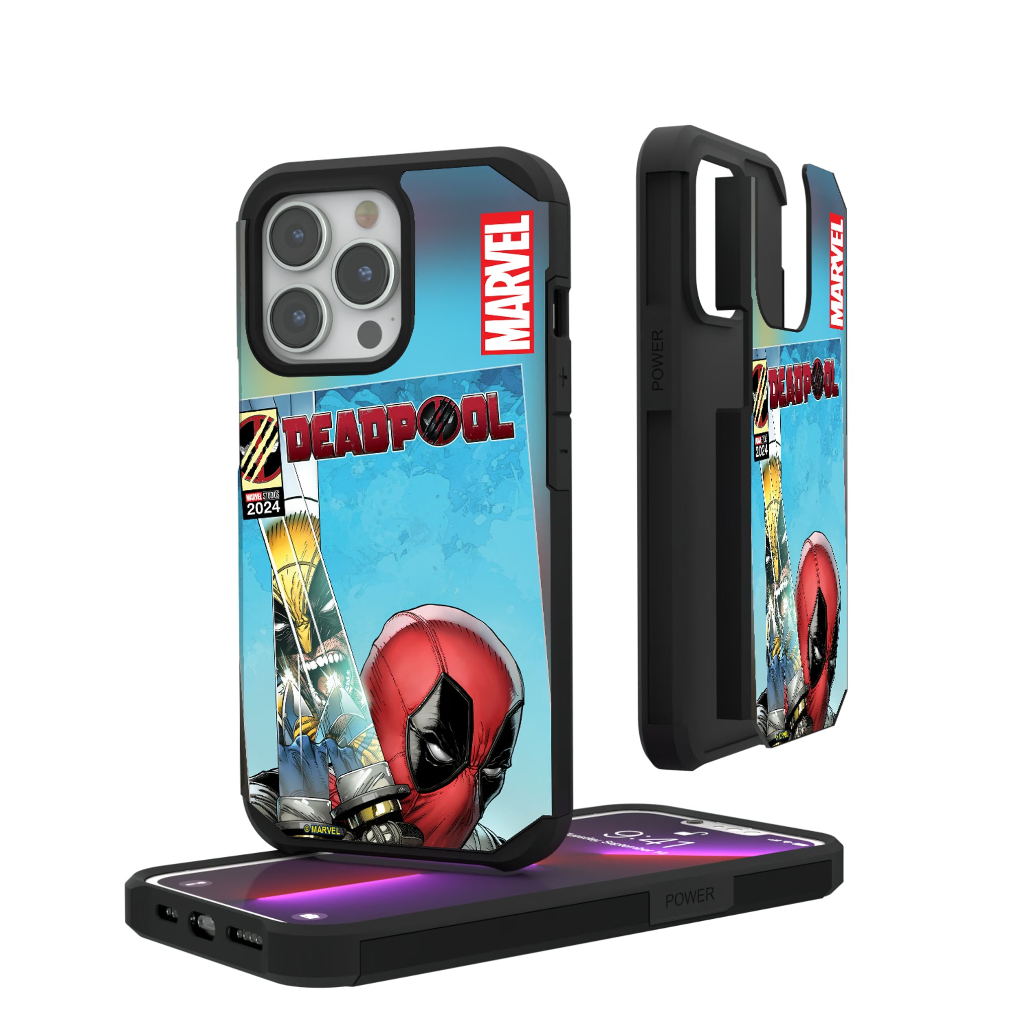 Marvel Deadpool Wolverine Cover Art iPhone Rugged Phone Case for Apple iPhone#Device_iPhone 13 Pro
