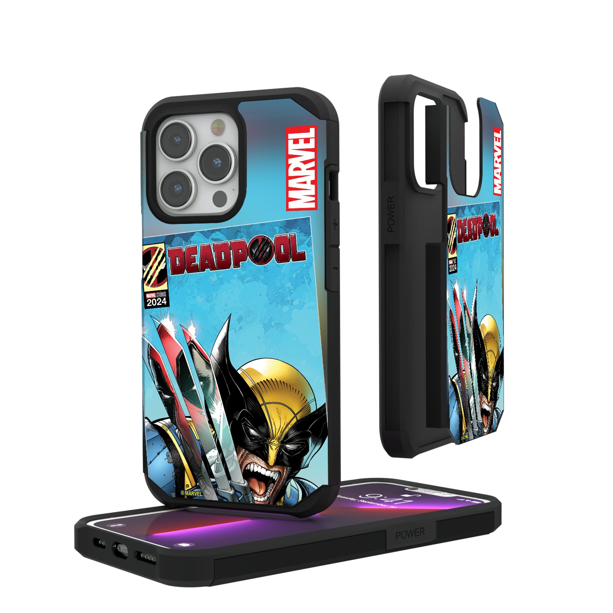 Marvel Deadpool Wolverine Cover Art iPhone Rugged Phone Case for Apple iPhone#Device_iPhone 13 Pro