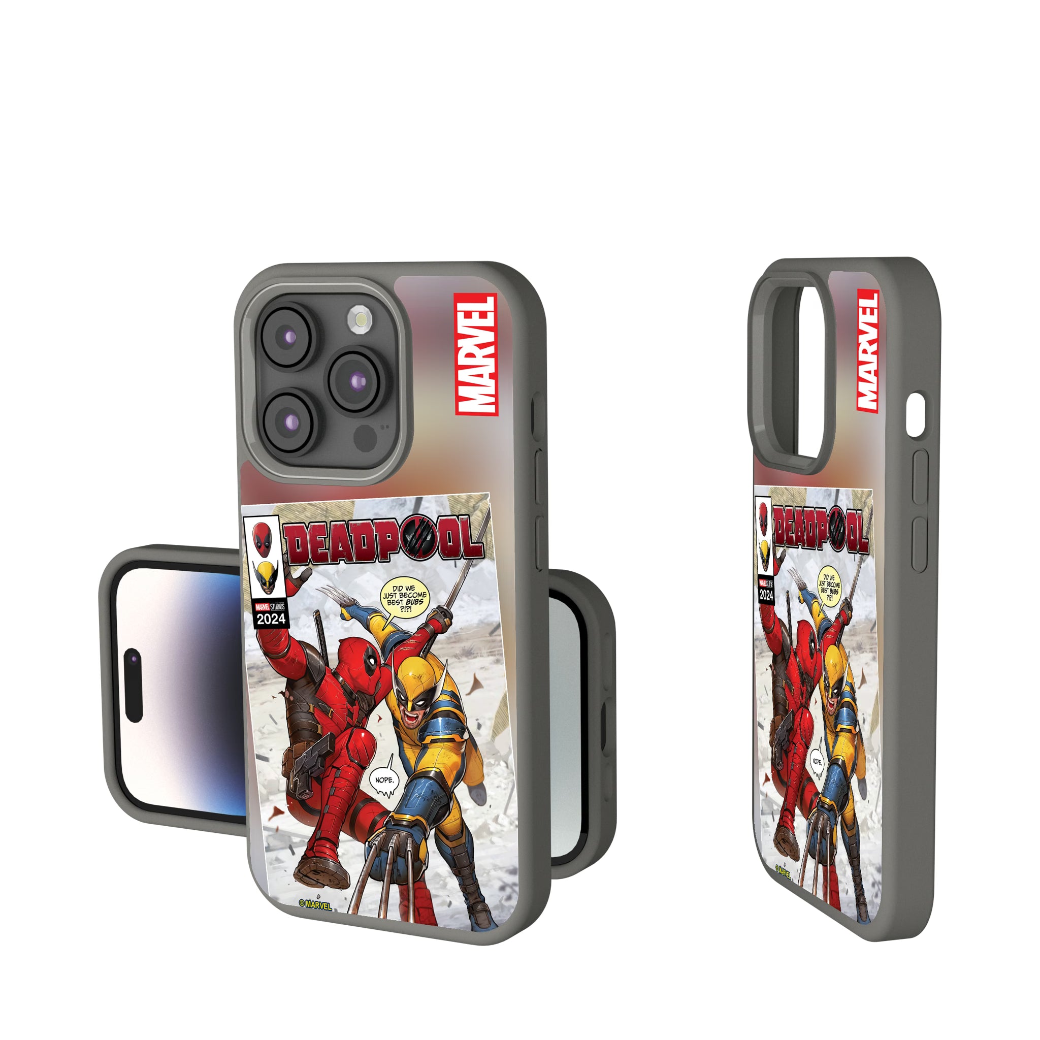 Marvel Deadpool Wolverine Cover Art iPhone Soft Touch Phone Case for Apple iPhone