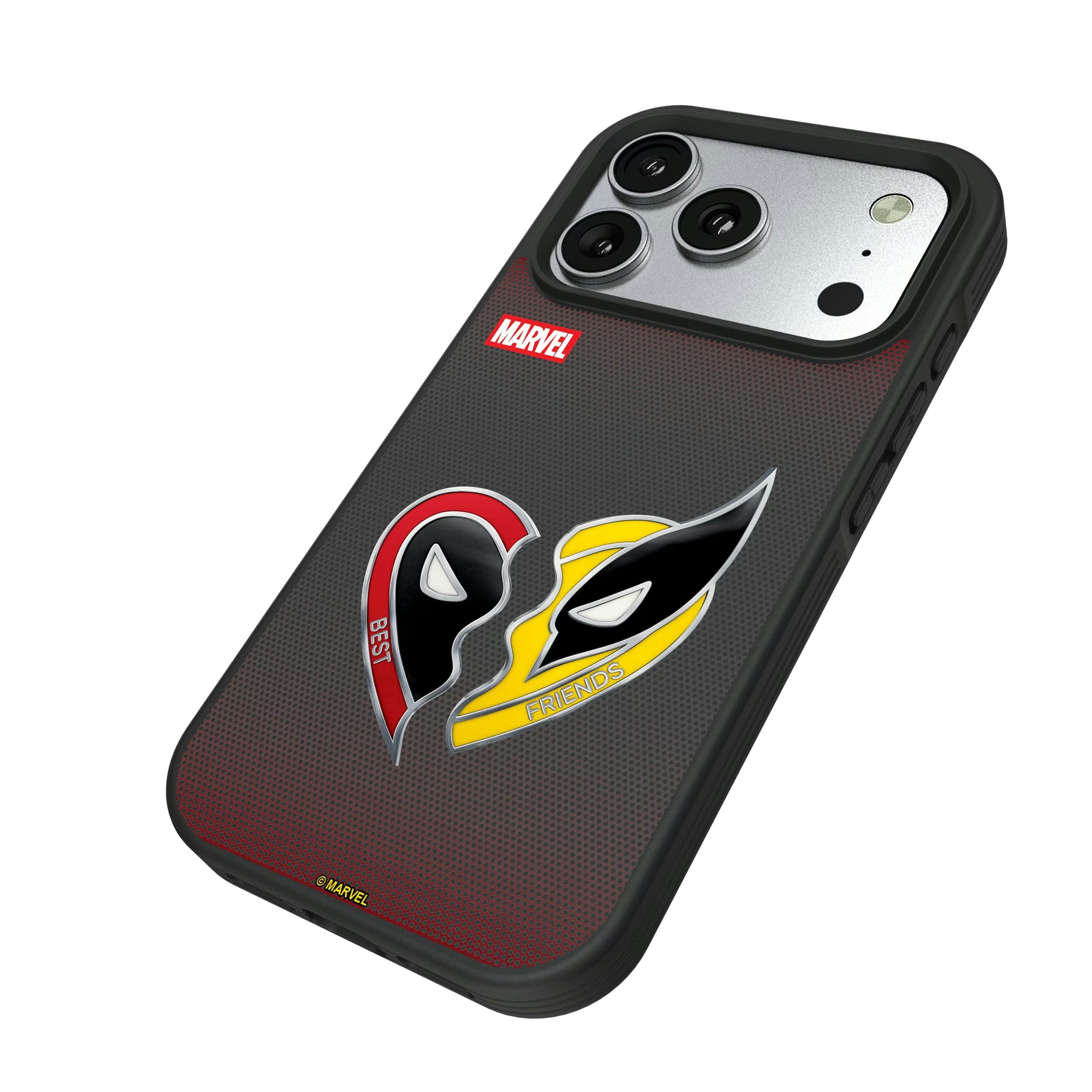 Marvel Deadpool Wolverine Grid iPhone Bump Phone Case for Apple iPhone - Isometric View#Device_iPhone 17 Pro